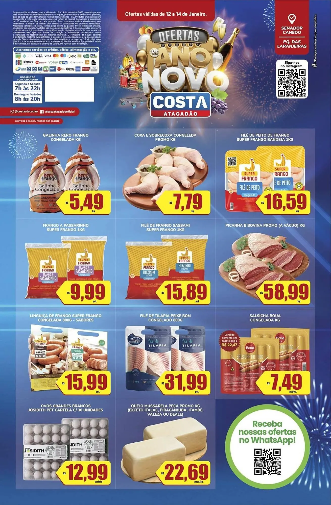 Encarte de Tabloide Costa Atacadão 12 de janeiro até 14 de janeiro 2026 - Pagina 1