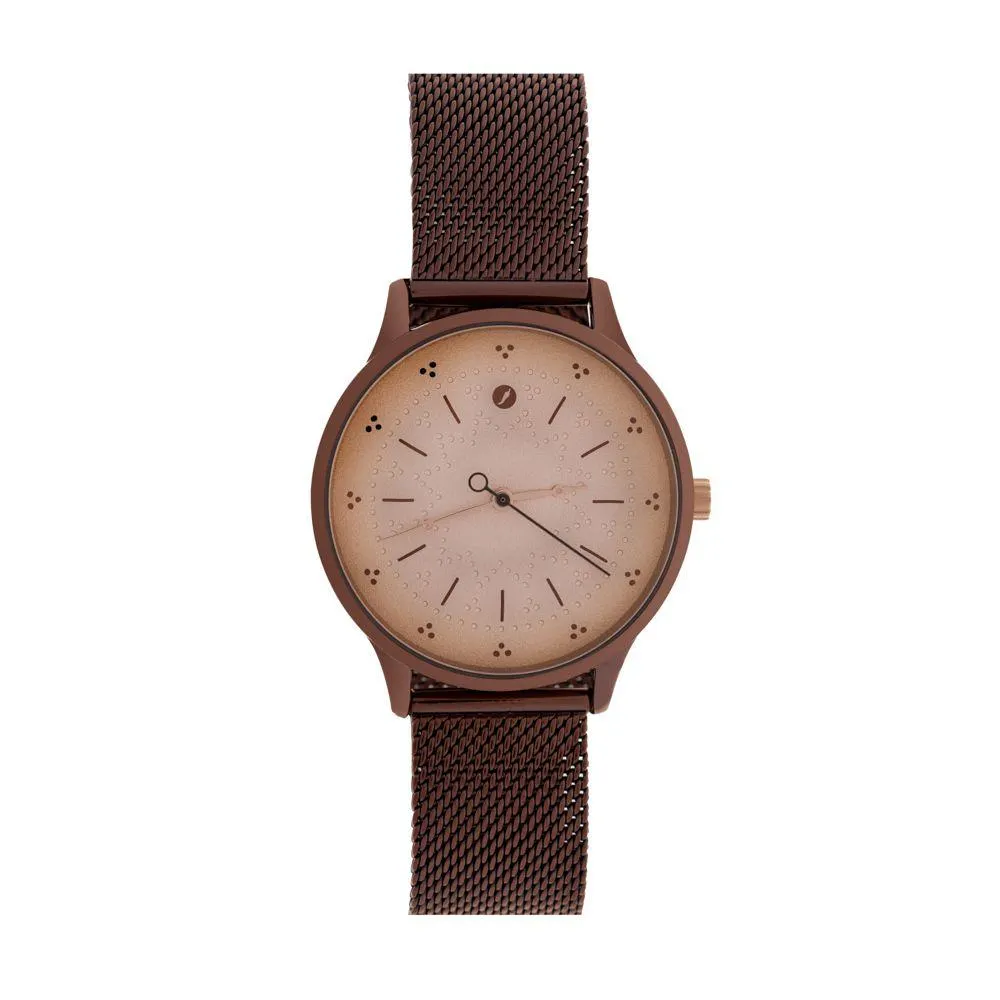 Relógio Analógico Feminino Qatar Pigeon Towers Marrom - RE.MT.1455.9502 P