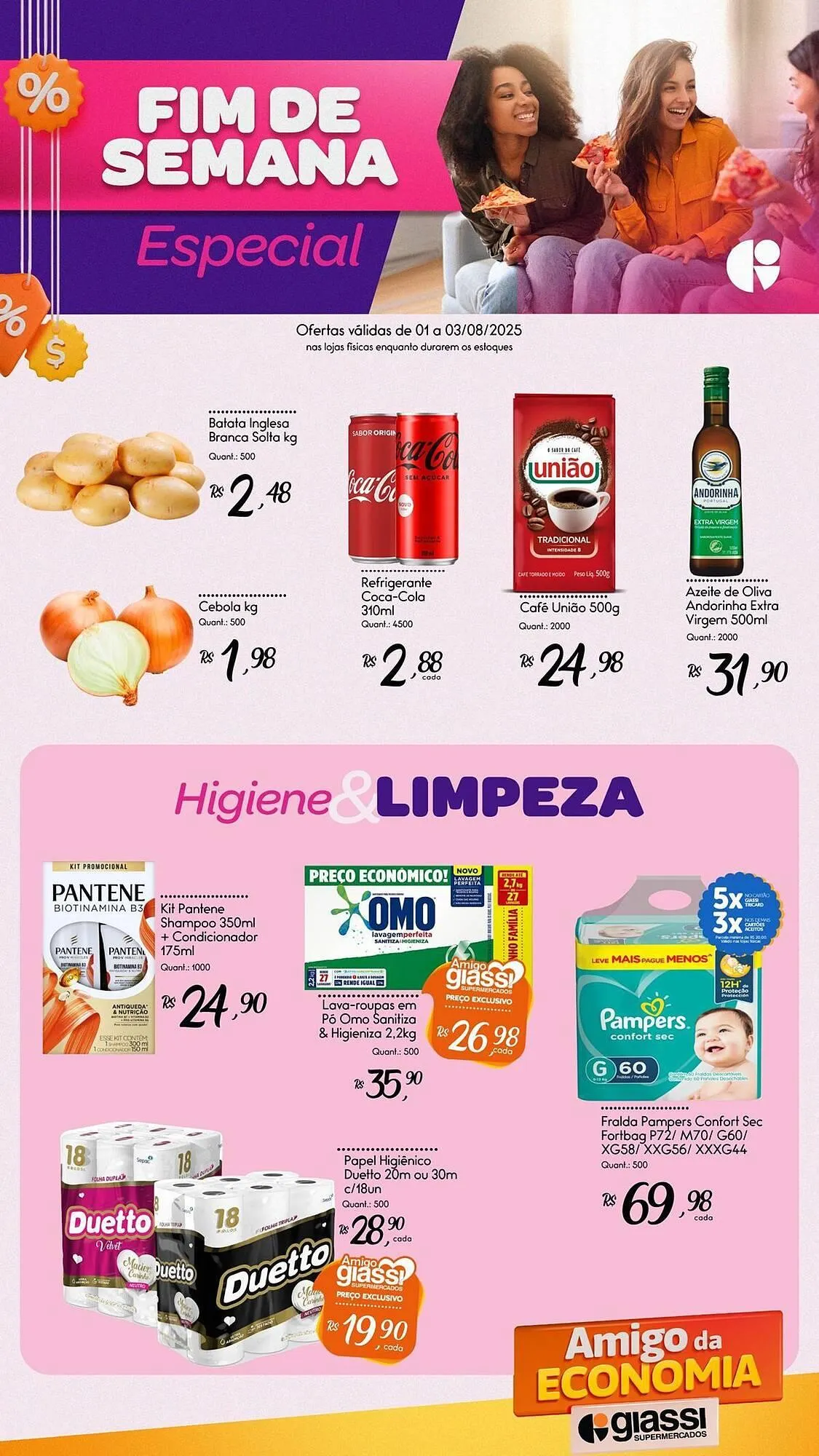 Encarte de Catálogo Giassi Supermercados 1 de agosto até 3 de agosto 2025 - Pagina 2