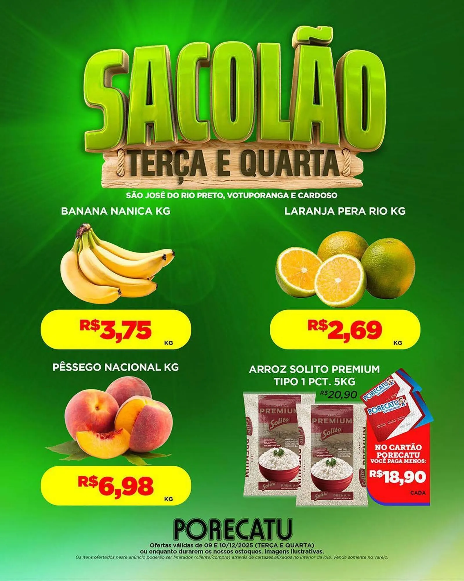 Encarte de Catálogo Supermercado Porecatu 9 de dezembro até 10 de dezembro 2025 - Pagina 1