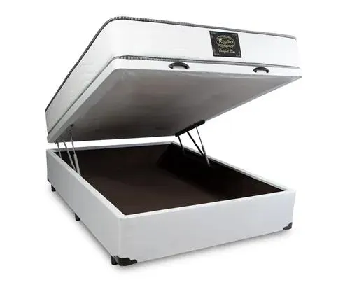 Cama Box Baú + Colchão King Star Macio Molas Ensacadas Comfort Line