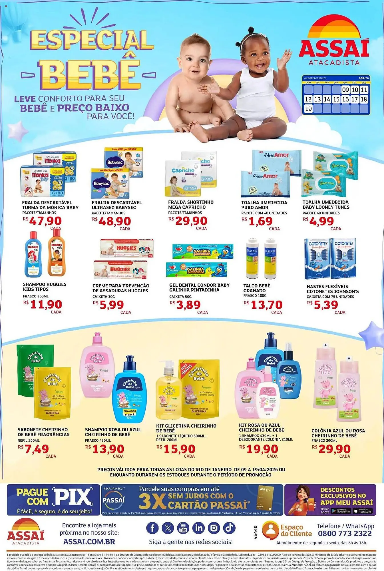 Encarte de Encarte Assaí Atacadista 9 de abril até 19 de abril 2026 - Pagina 1
