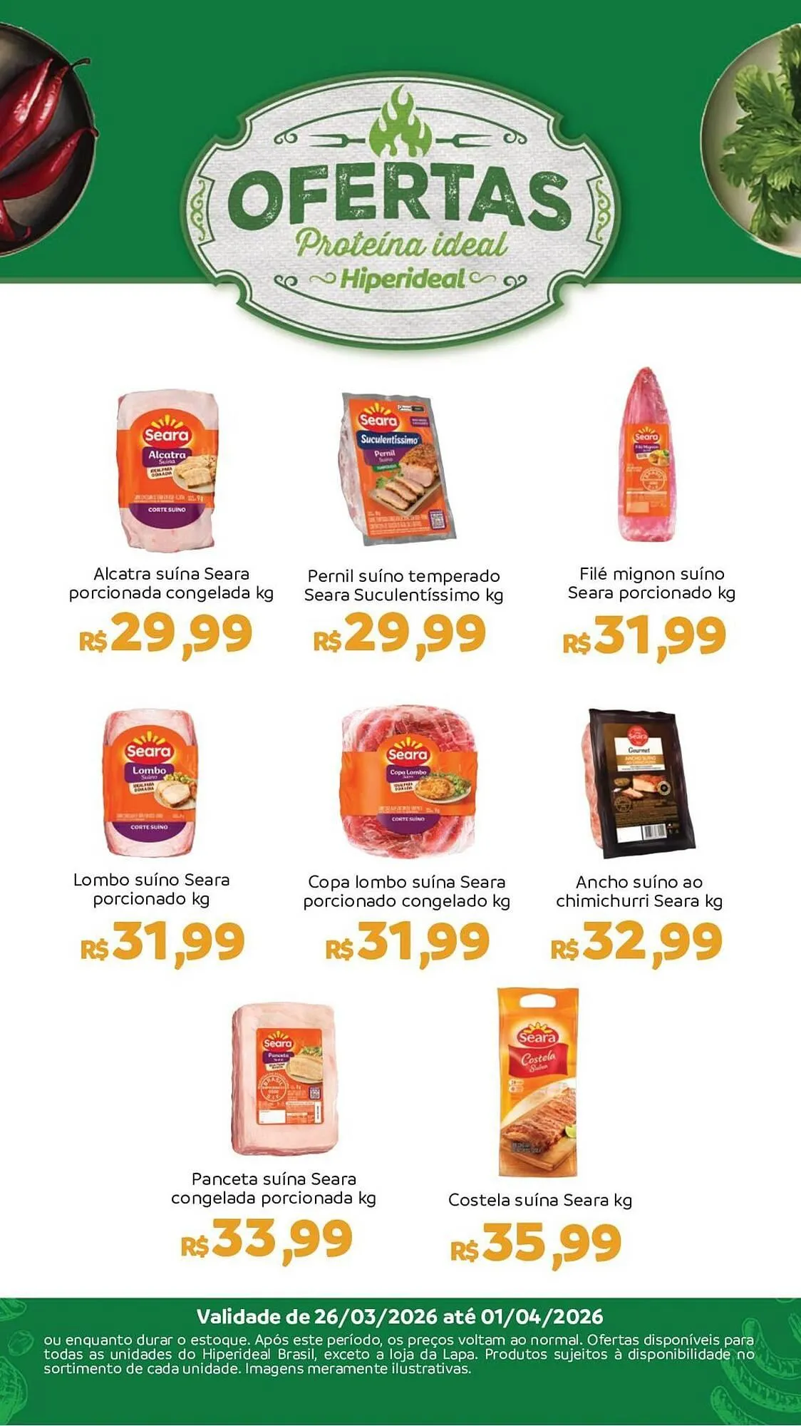 Encarte de Catálogo Hiperideal Supermercados 26 de março até 1 de abril 2026 - Pagina 1
