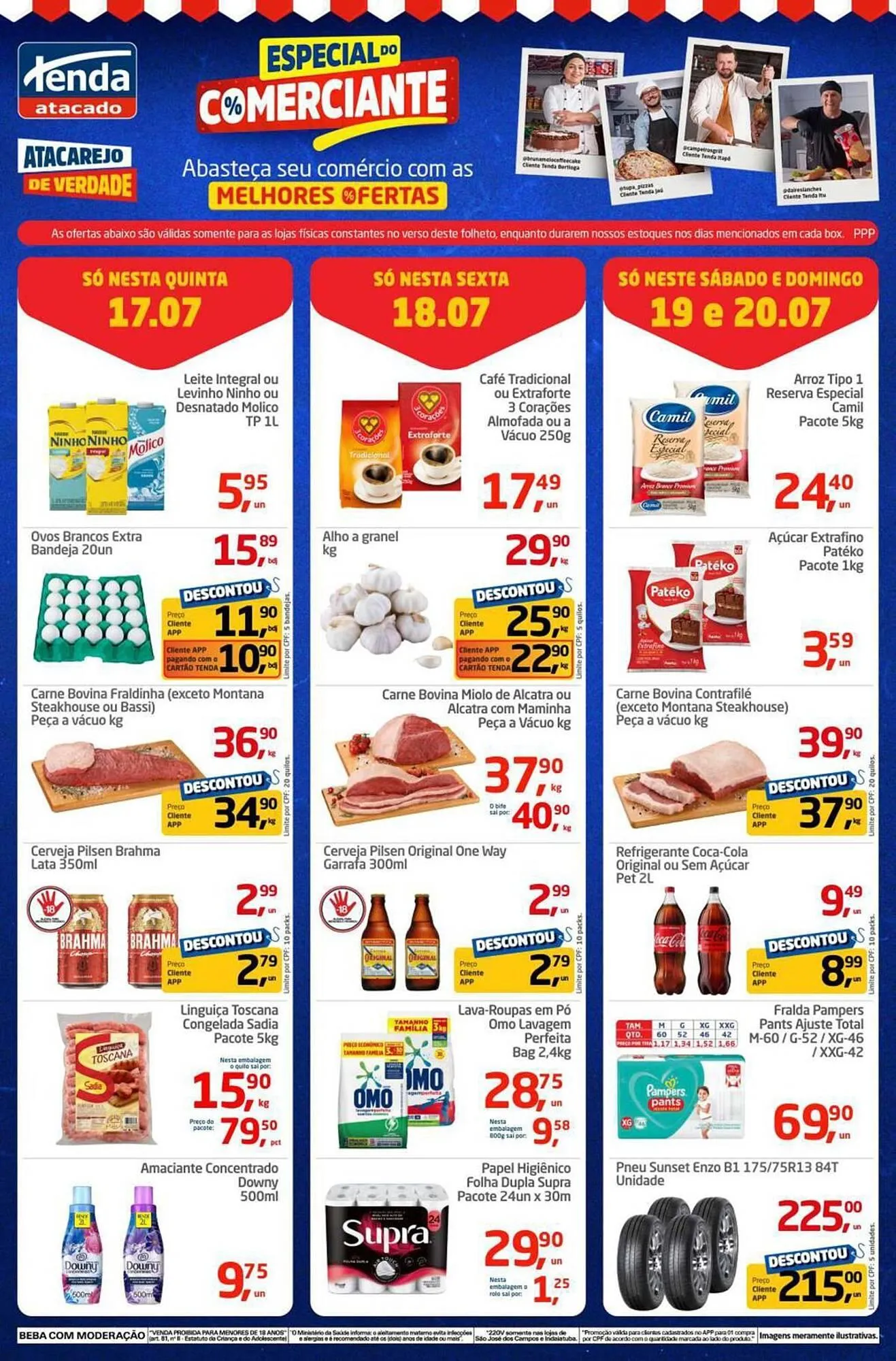 Encarte de Catálogo Tenda Atacado 17 de julho até 20 de julho 2025 - Pagina 1