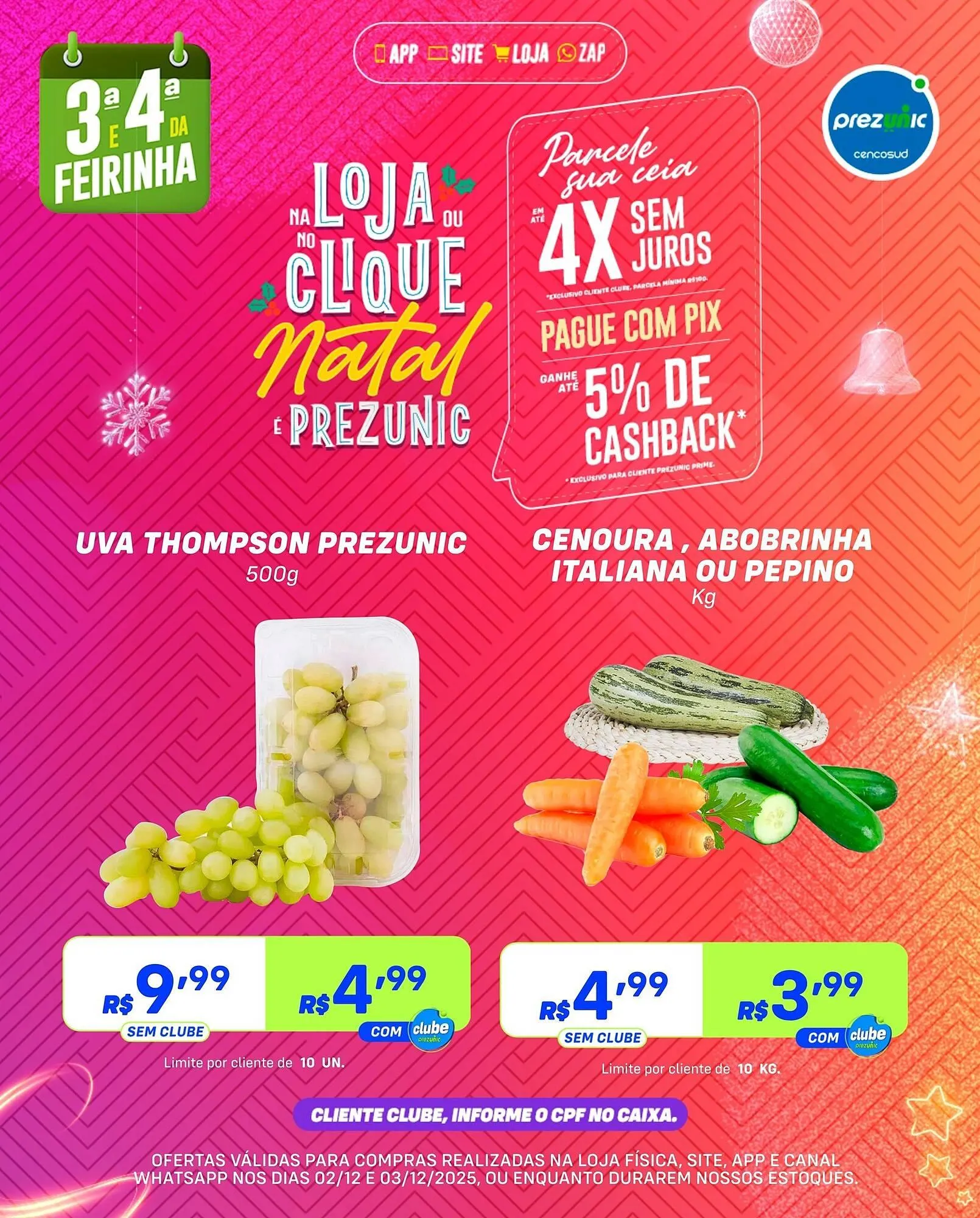 Encarte de Encarte Prezunic 1 de dezembro até 3 de dezembro 2025 - Pagina 2