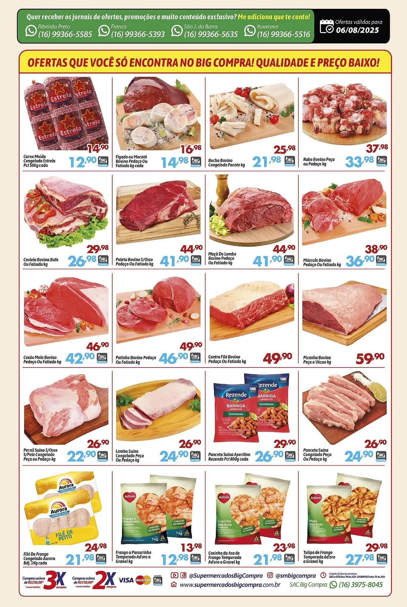 Encarte de Catálogo Supermercados Big Compra 6 de agosto até 8 de agosto 2025 - Pagina 2