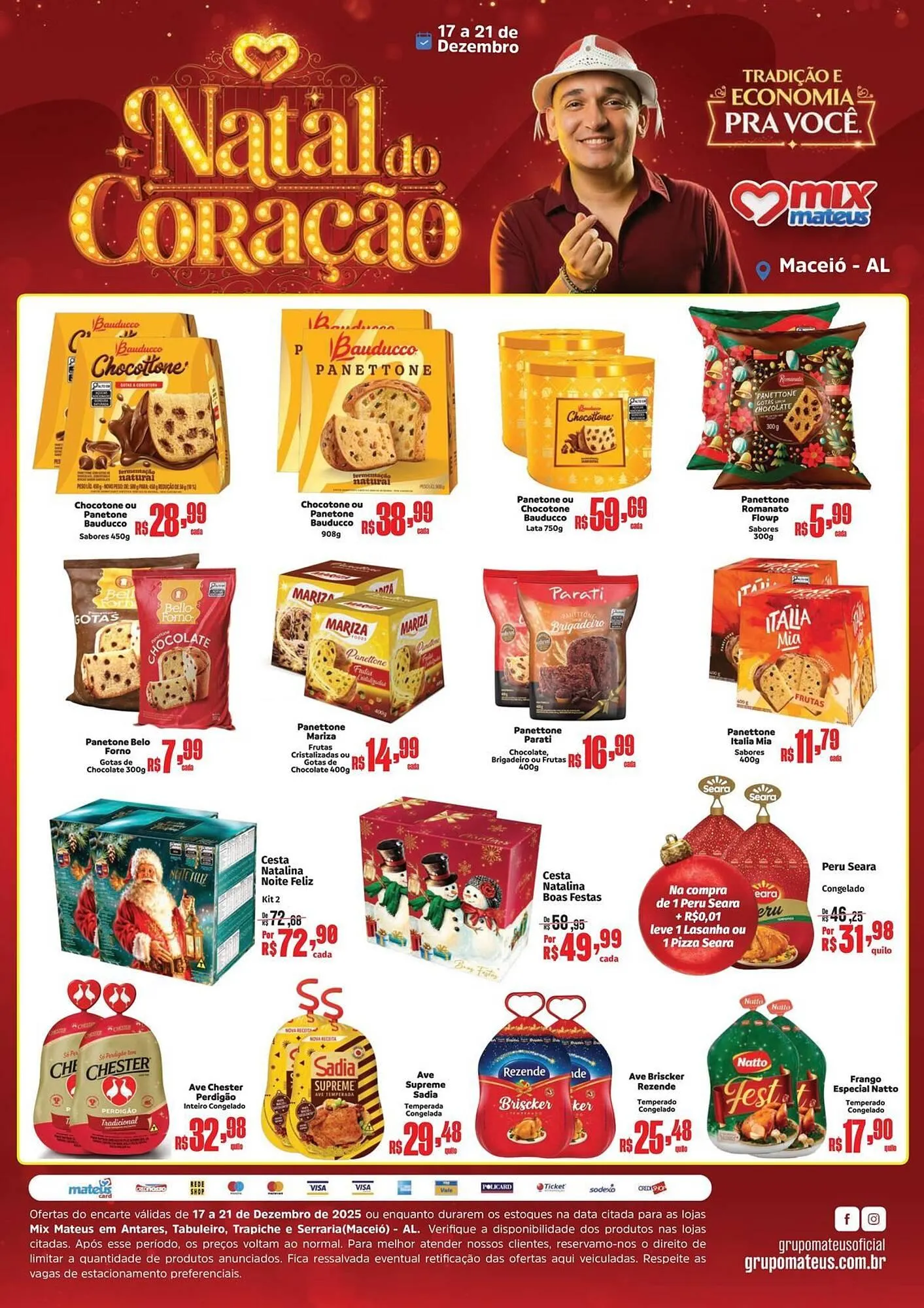 Encarte de Catálogo Supermercados Mateus 17 de dezembro até 21 de dezembro 2025 - Pagina 1