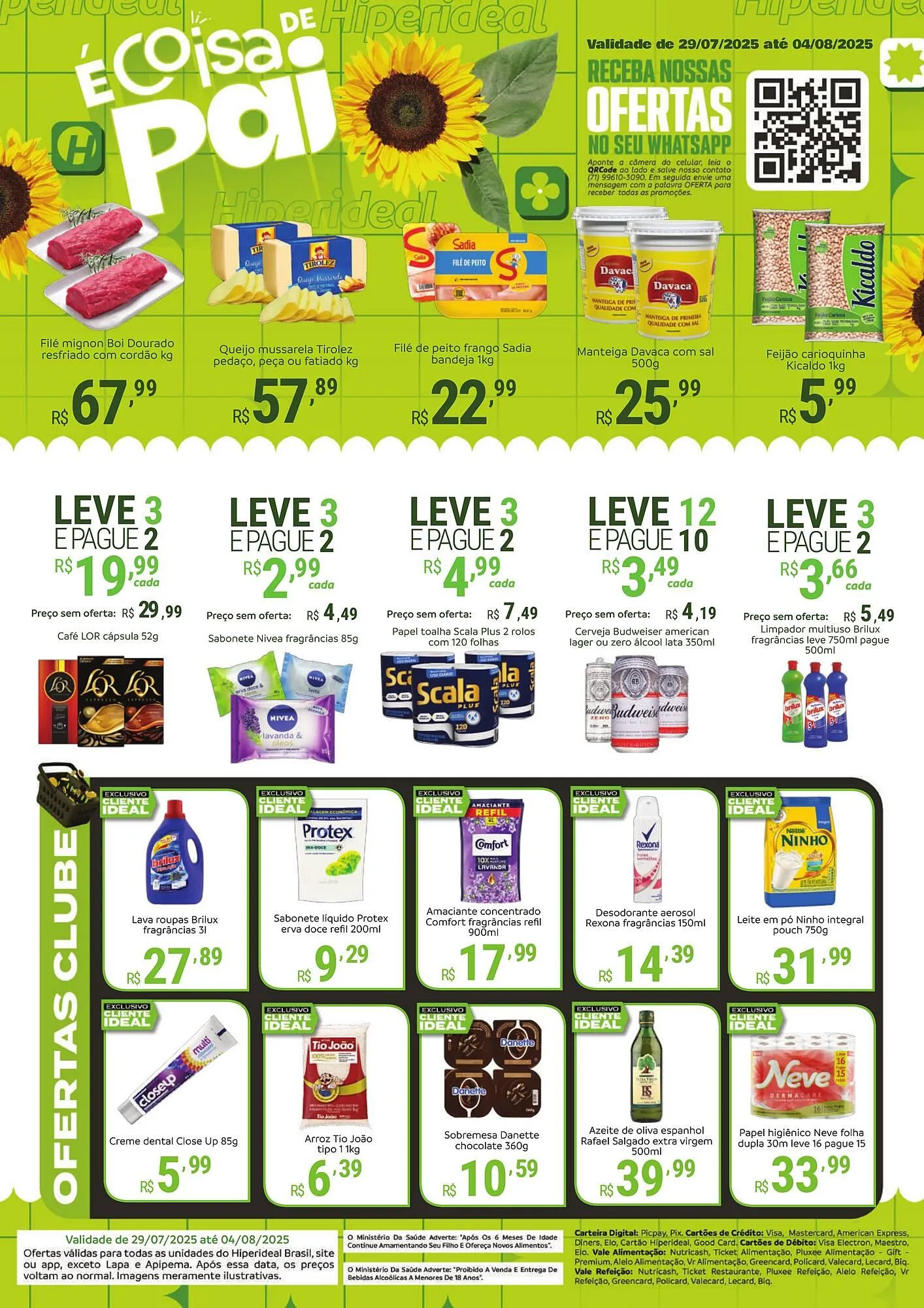 Encarte de Catálogo Hiperideal Supermercados 29 de julho até 4 de agosto 2025 - Pagina 1