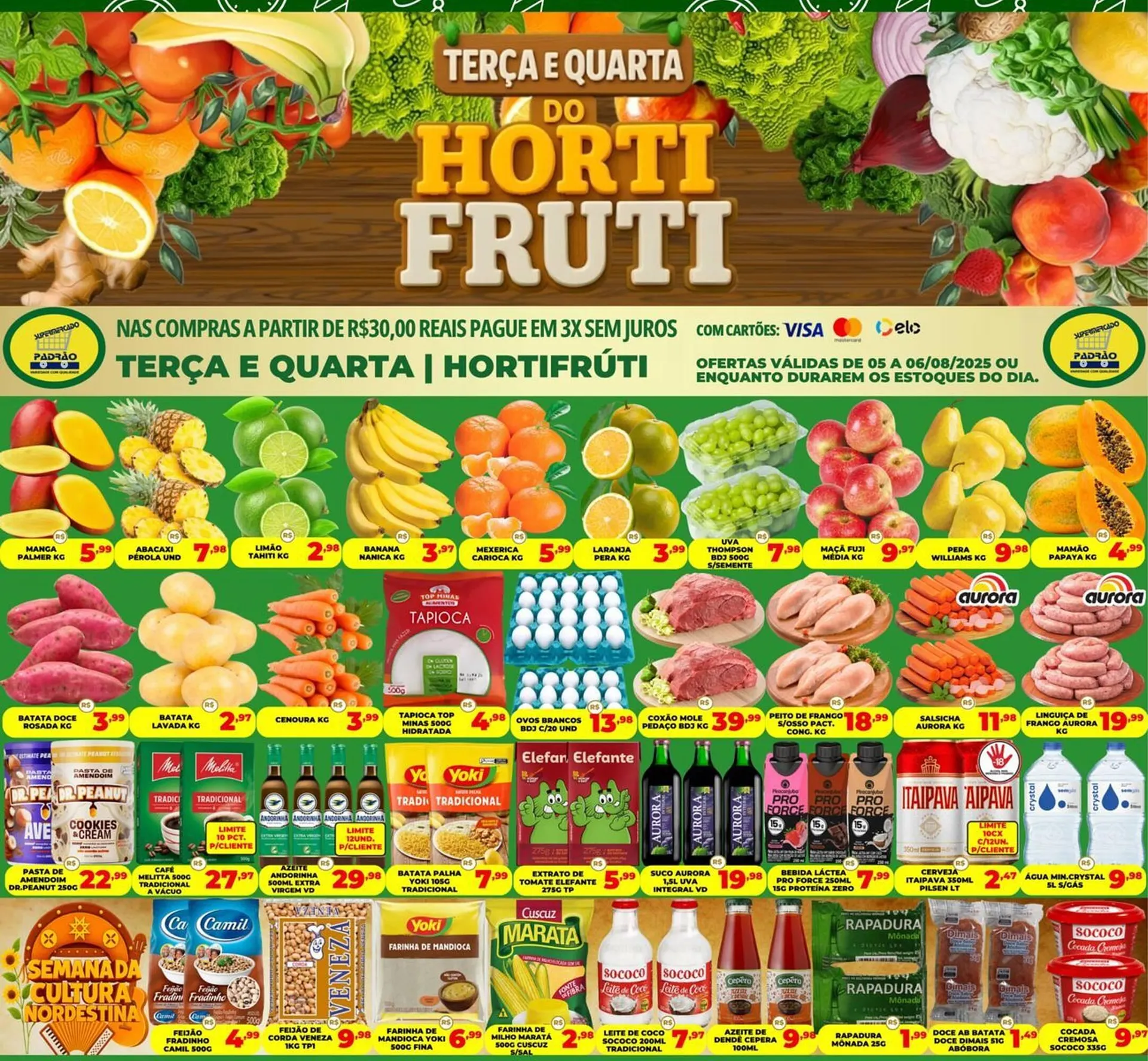 Encarte de Catálogo Supermercado Padrão 5 de agosto até 6 de agosto 2025 - Pagina 1