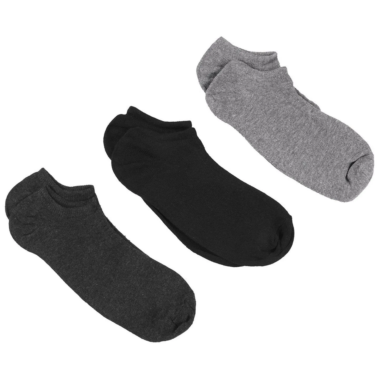 Kit 3 Pares De Meia Invisível – Chumbo, Mescla E Preto