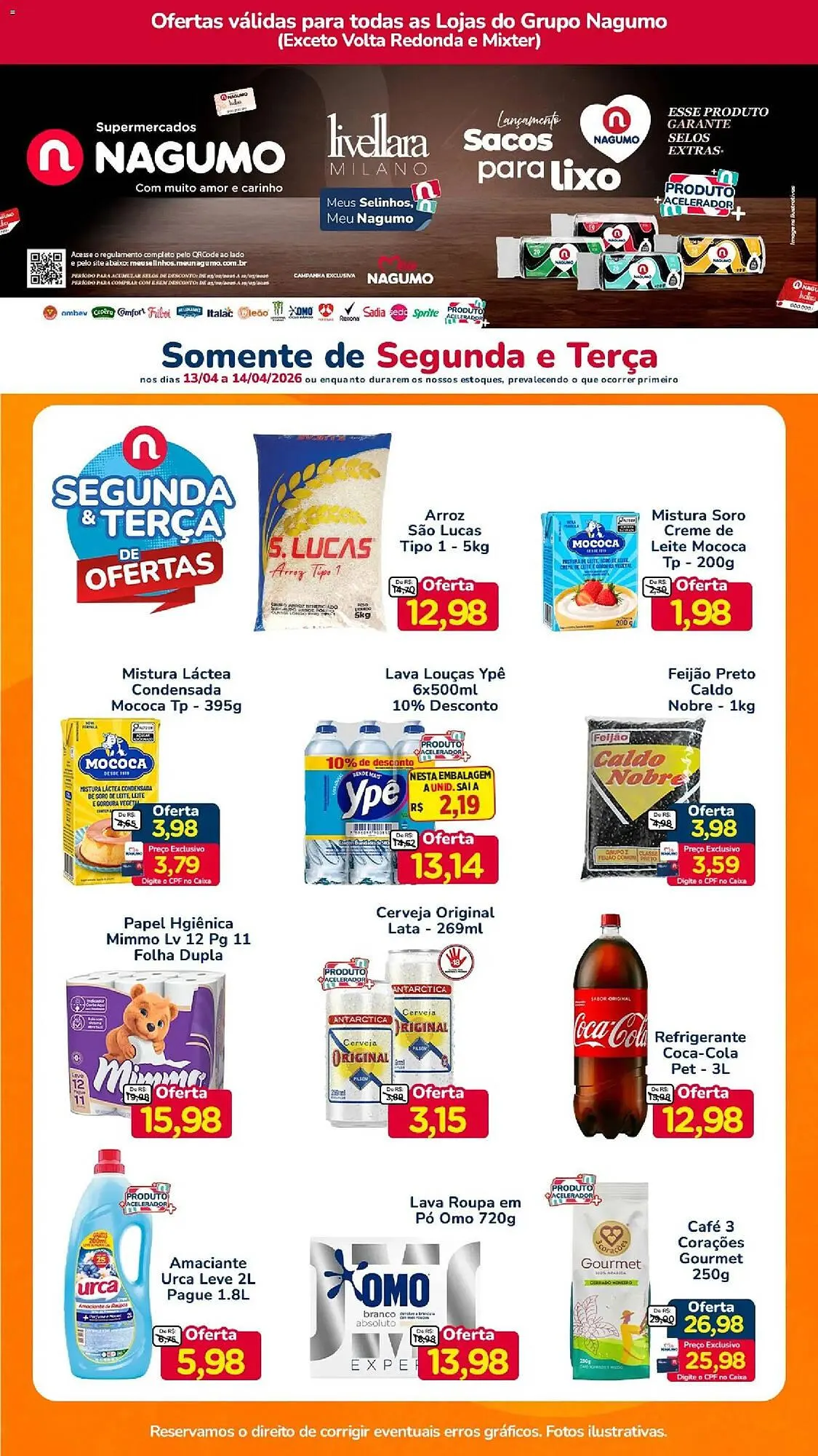 Encarte de Folheto Nagumo 13 de abril até 14 de abril 2026 - Pagina 1