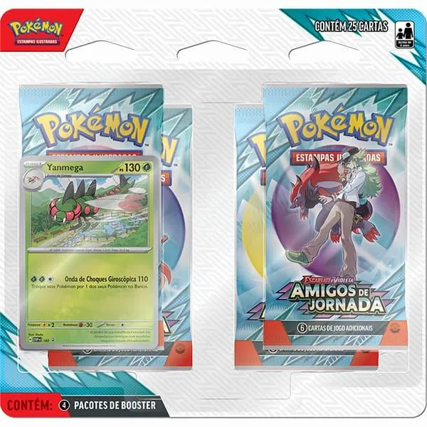 Jogo de cartas, Quad Pack Pokémon TCG, Amigos de Jornada, 35373, Copag - BT 4 PT