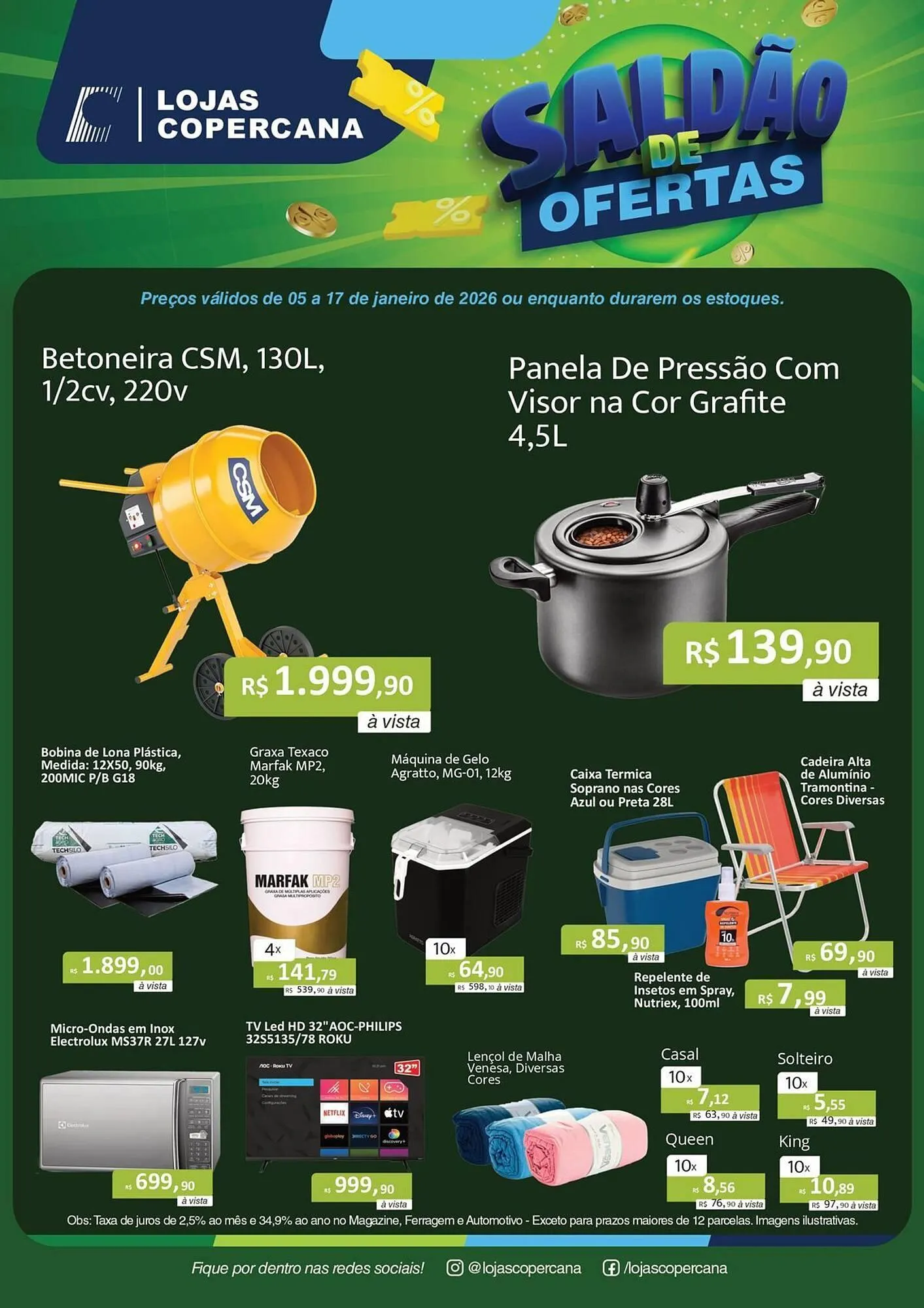 Encarte de Tabloide Copercana 5 de janeiro até 17 de janeiro 2026 - Pagina 1