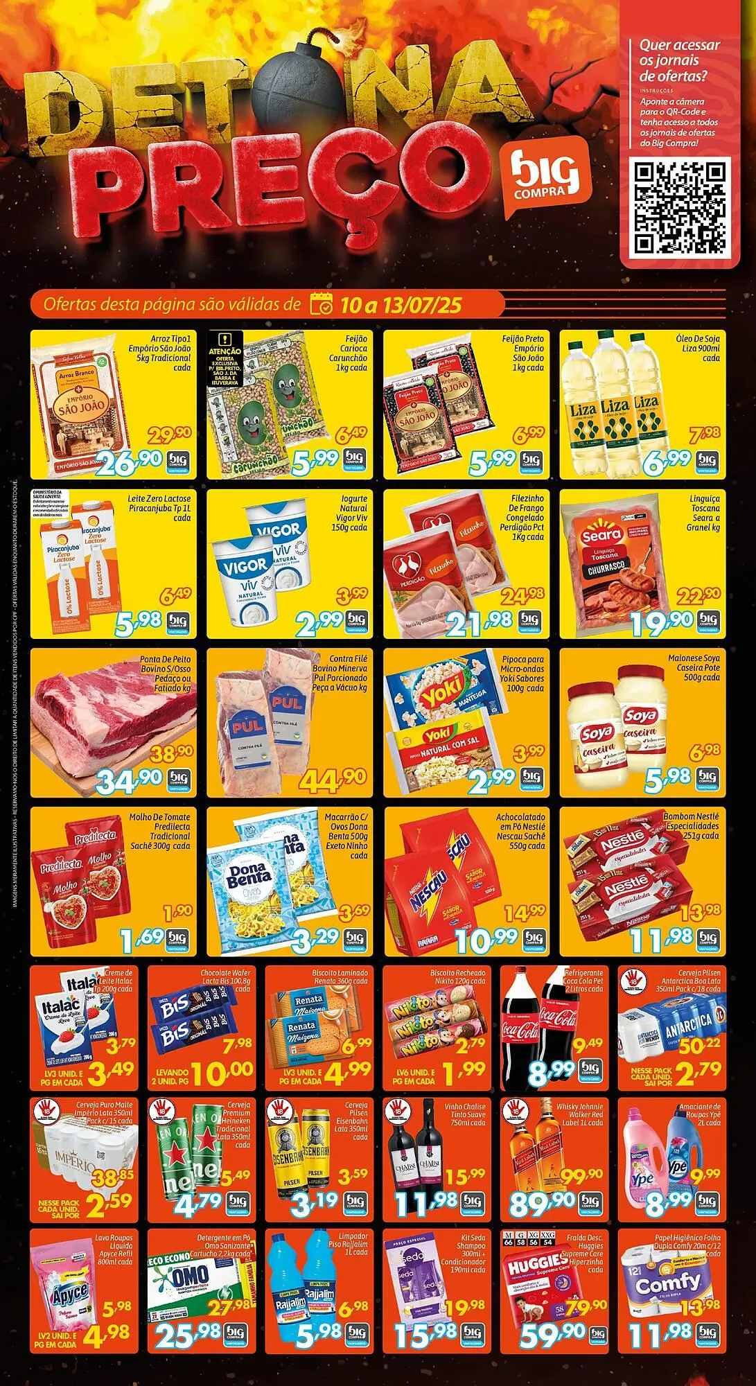 Encarte de Catálogo Supermercados Big Compra 10 de julho até 16 de julho 2025 - Pagina 1