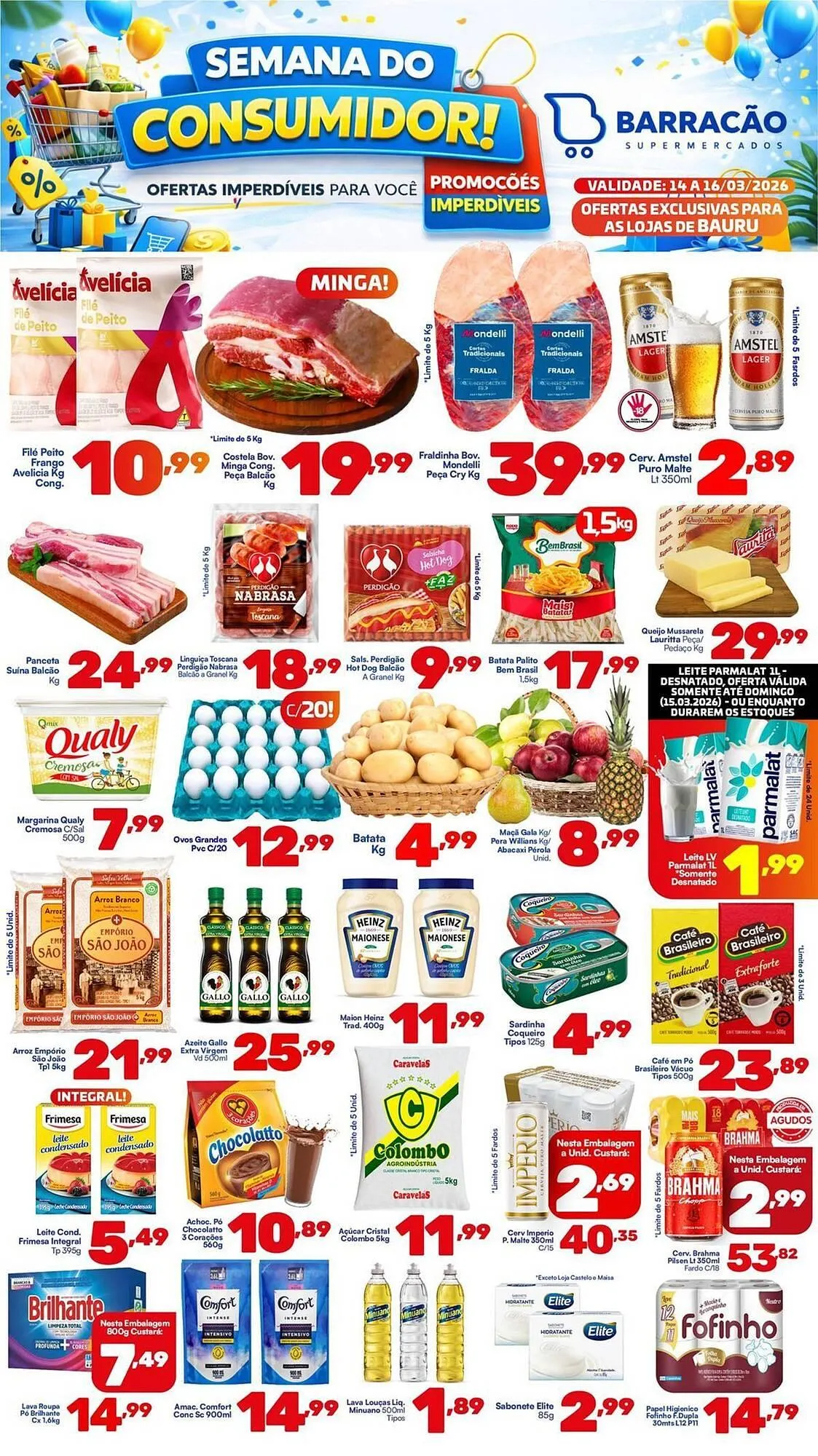 Encarte de Catálogo Barracão Supermercado 14 de março até 16 de março 2026 - Pagina 1