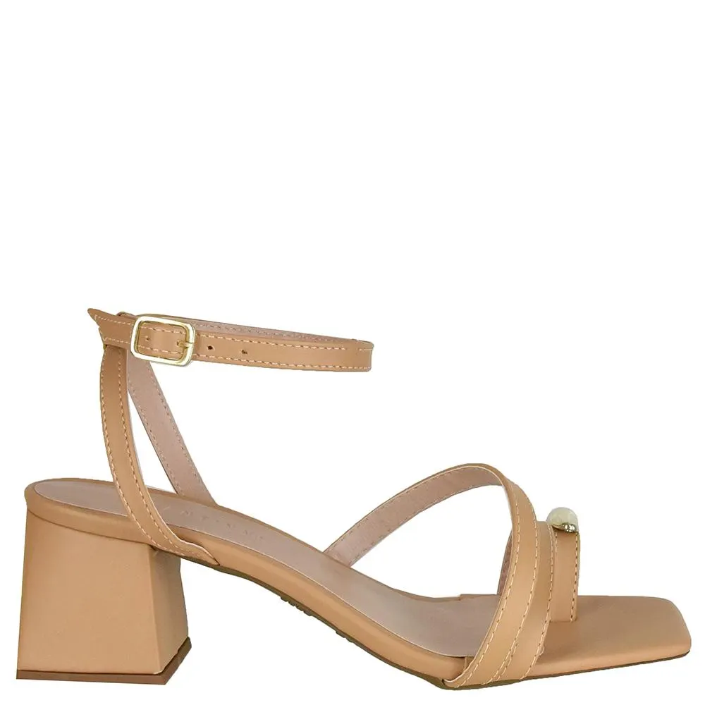 SANDALIA SALTO MEDIO QUADRADO ENFEITE DI SANTINNI