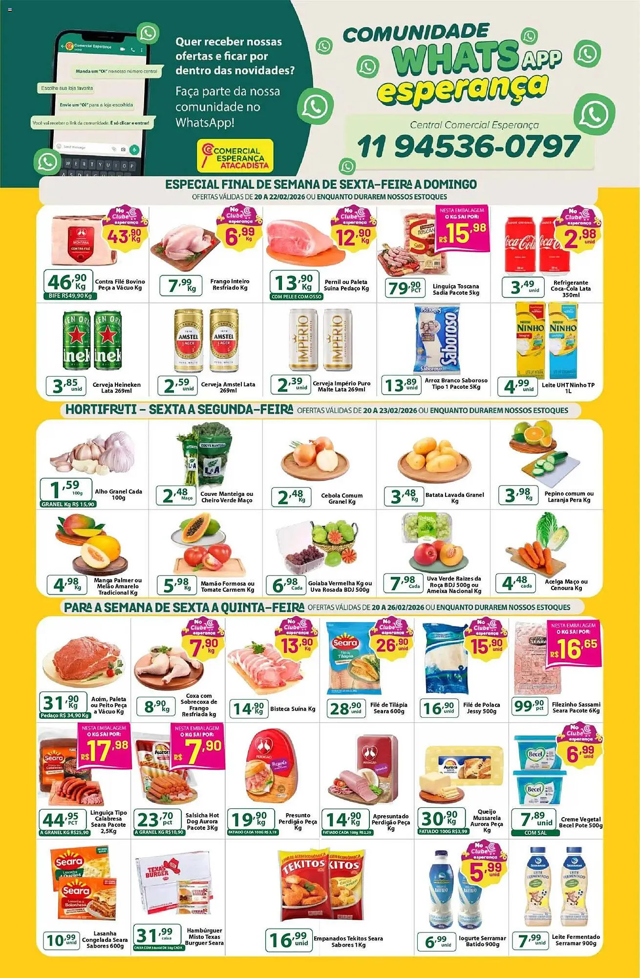 Encarte de Folheto Comercial Esperança 20 de fevereiro até 26 de fevereiro 2026 - Pagina 1