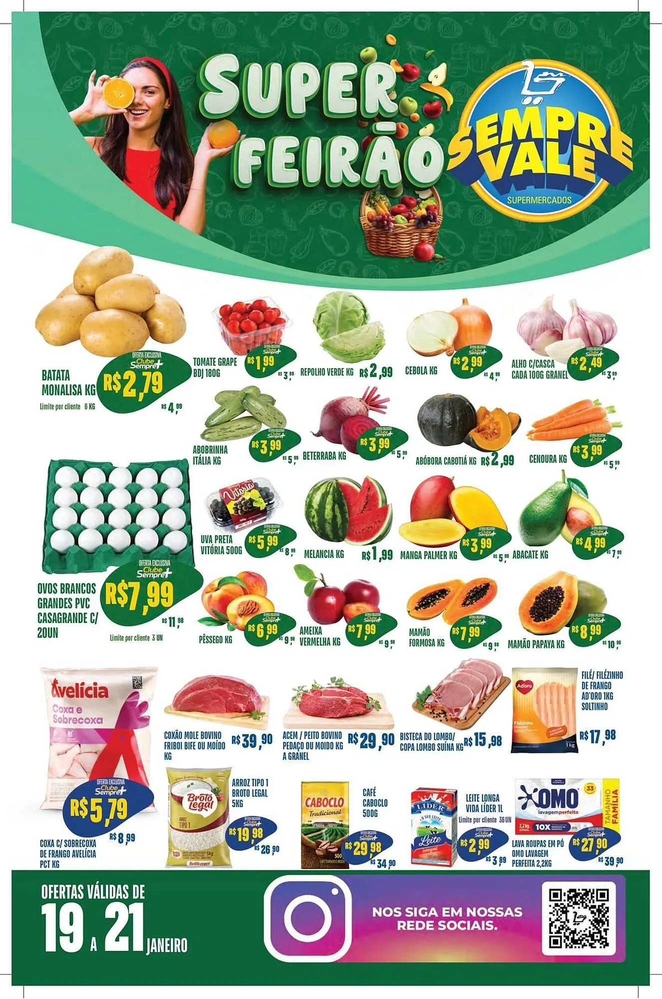 Encarte de Catálogo Sempre Vale Supermercados 19 de janeiro até 21 de janeiro 2026 - Pagina 1