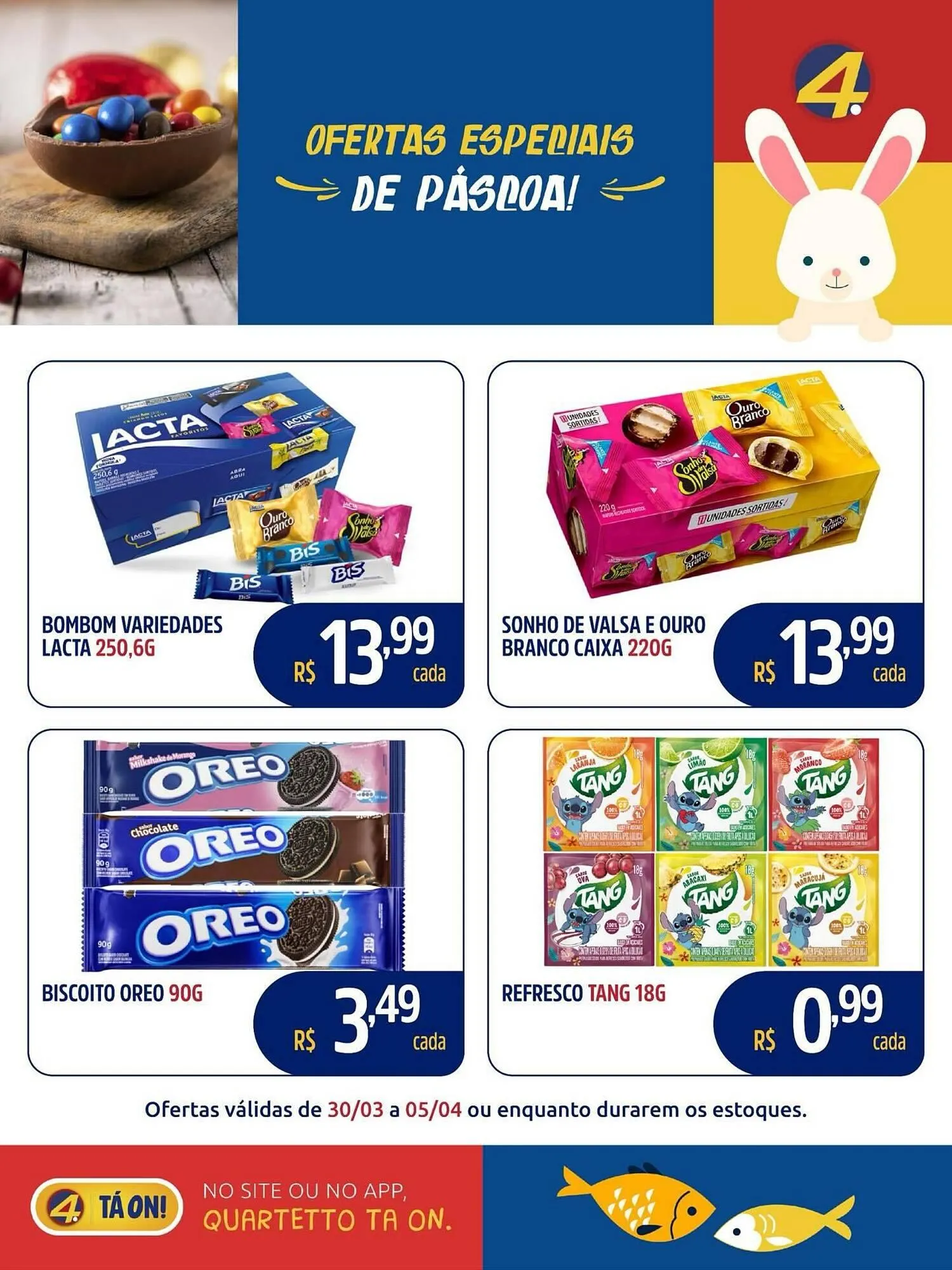 Encarte de Catálogo Quartetto Supermercados 30 de março até 5 de abril 2026 - Pagina 1