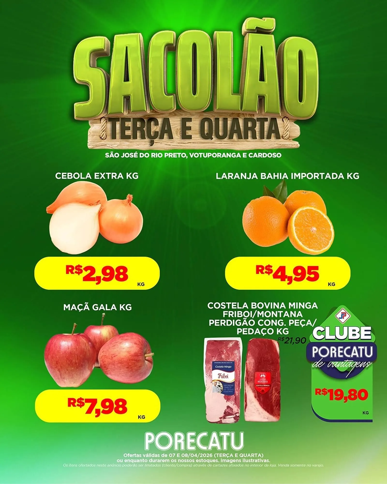 Encarte de Catálogo Supermercado Porecatu 7 de abril até 8 de abril 2026 - Pagina 1