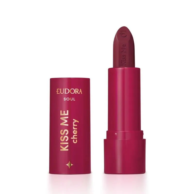 Batom Hidratante Vermelho Cereja Divina Kiss Me Cherry 3,7g
