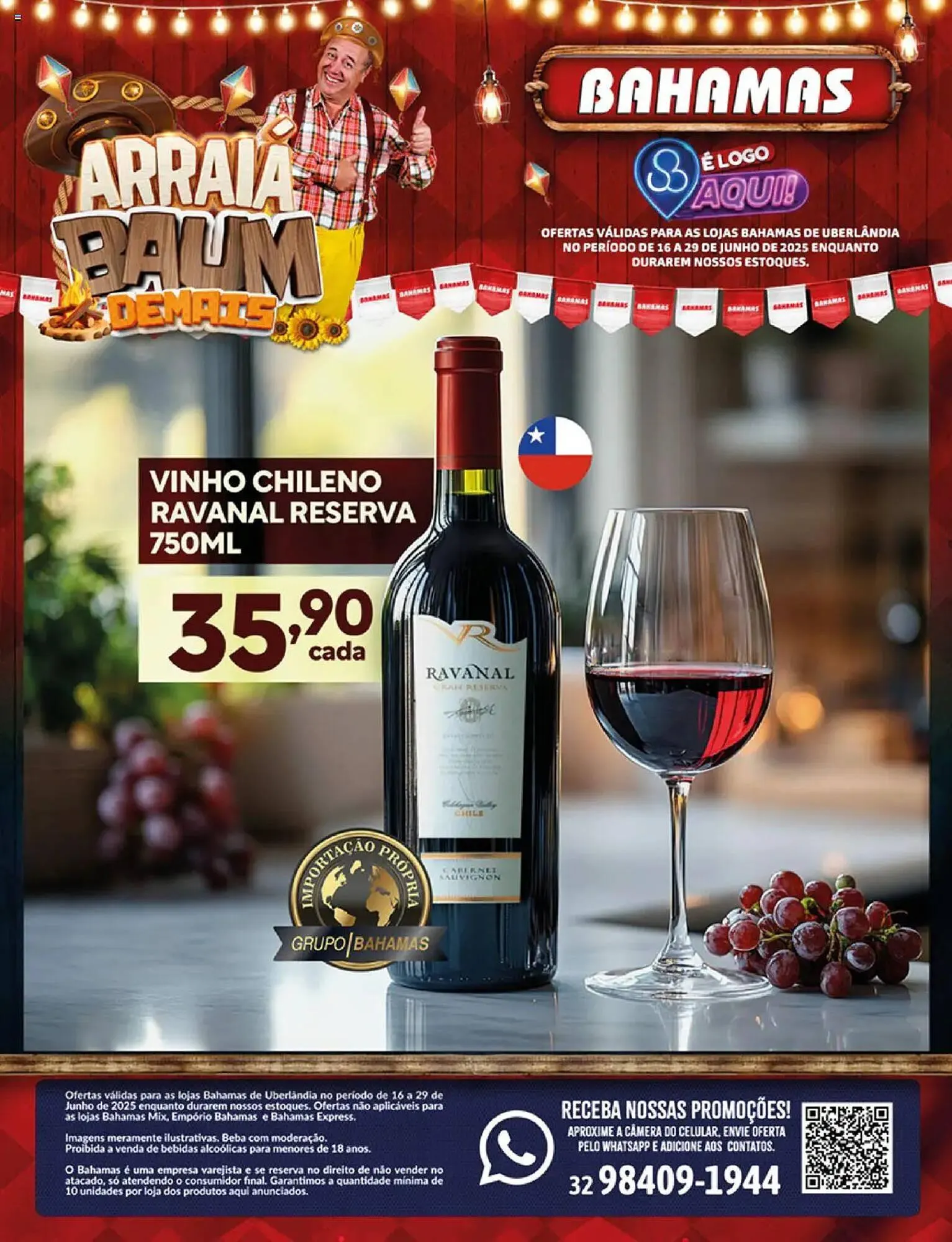 Encarte de Catálogo Bahamas Supermercados 16 de junho até 30 de junho 2025 - Pagina 1