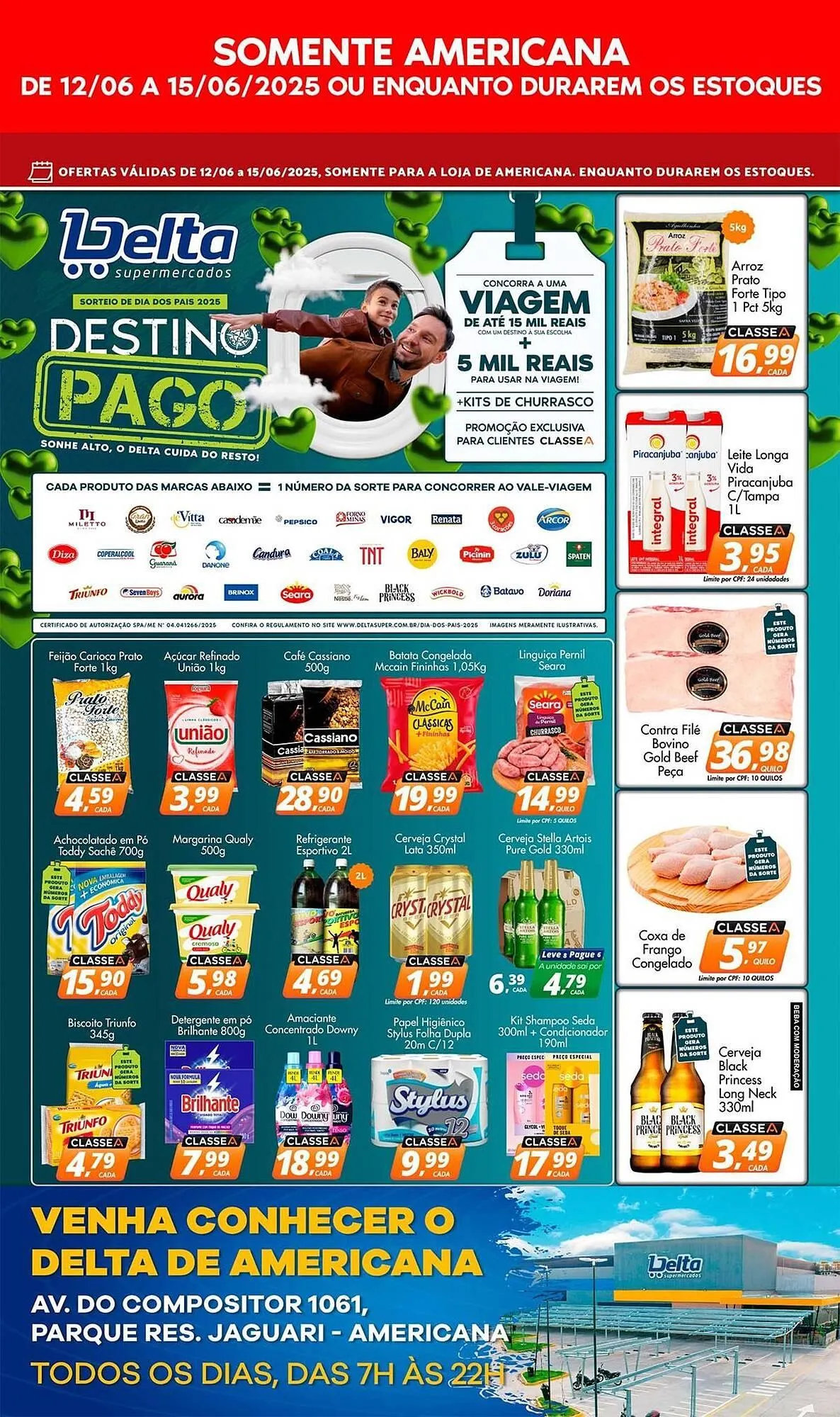 Encarte de Catálogo Delta Supermercados 13 de junho até 15 de junho 2025 - Pagina 1