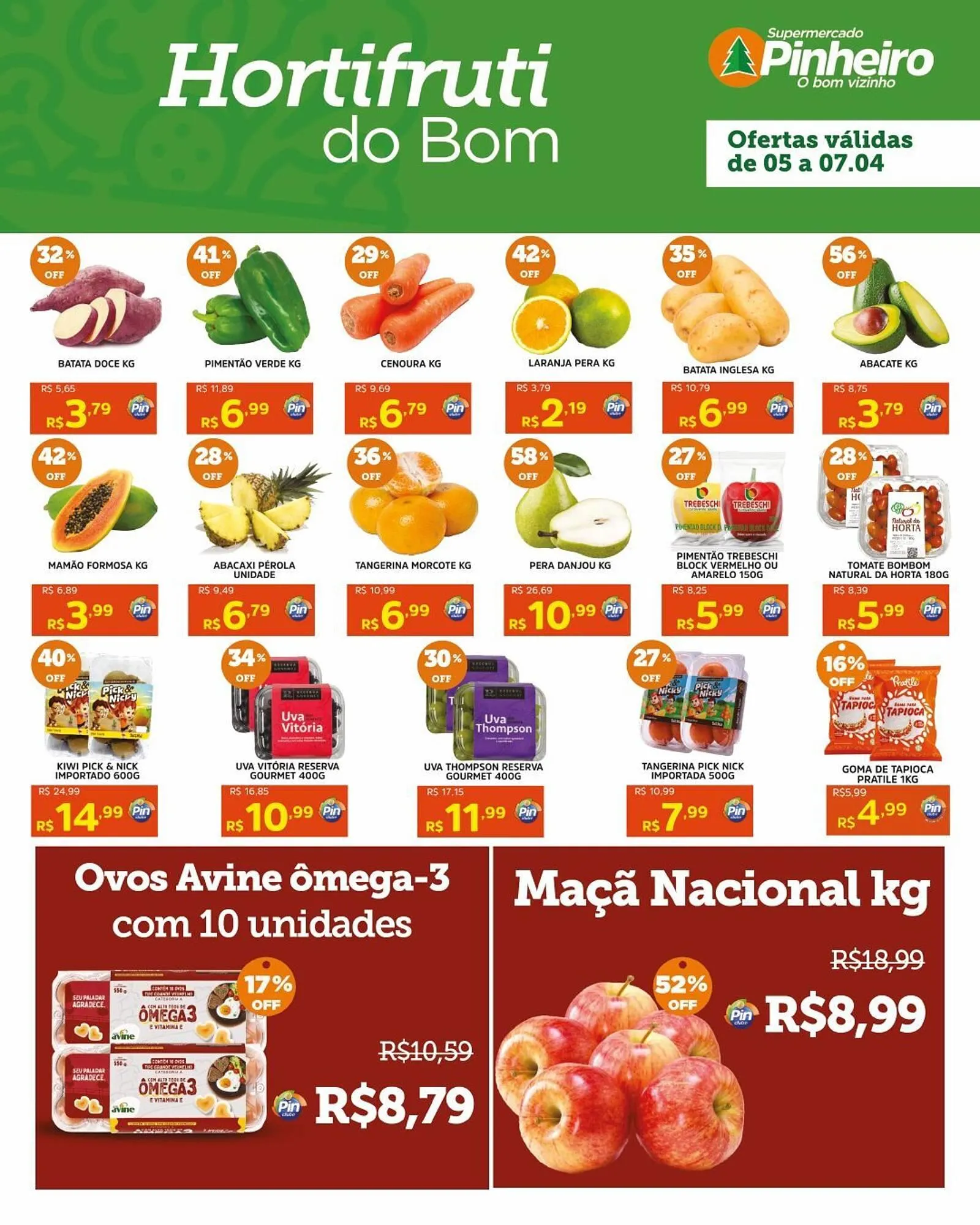 Encarte de Encarte Pinheiro Supermercado 5 de abril até 7 de abril 2026 - Pagina 2