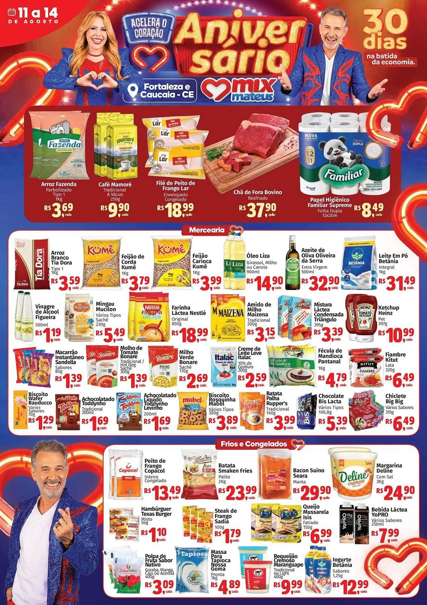 Encarte de Catálogo Supermercados Mateus 11 de agosto até 14 de agosto 2025 - Pagina 1