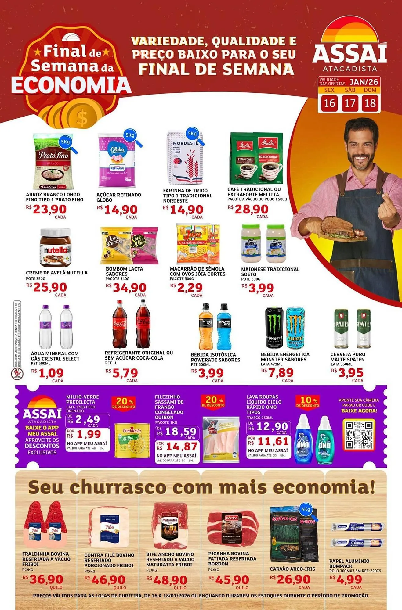 Encarte de Encarte Assaí Atacadista 16 de janeiro até 18 de janeiro 2026 - Pagina 1