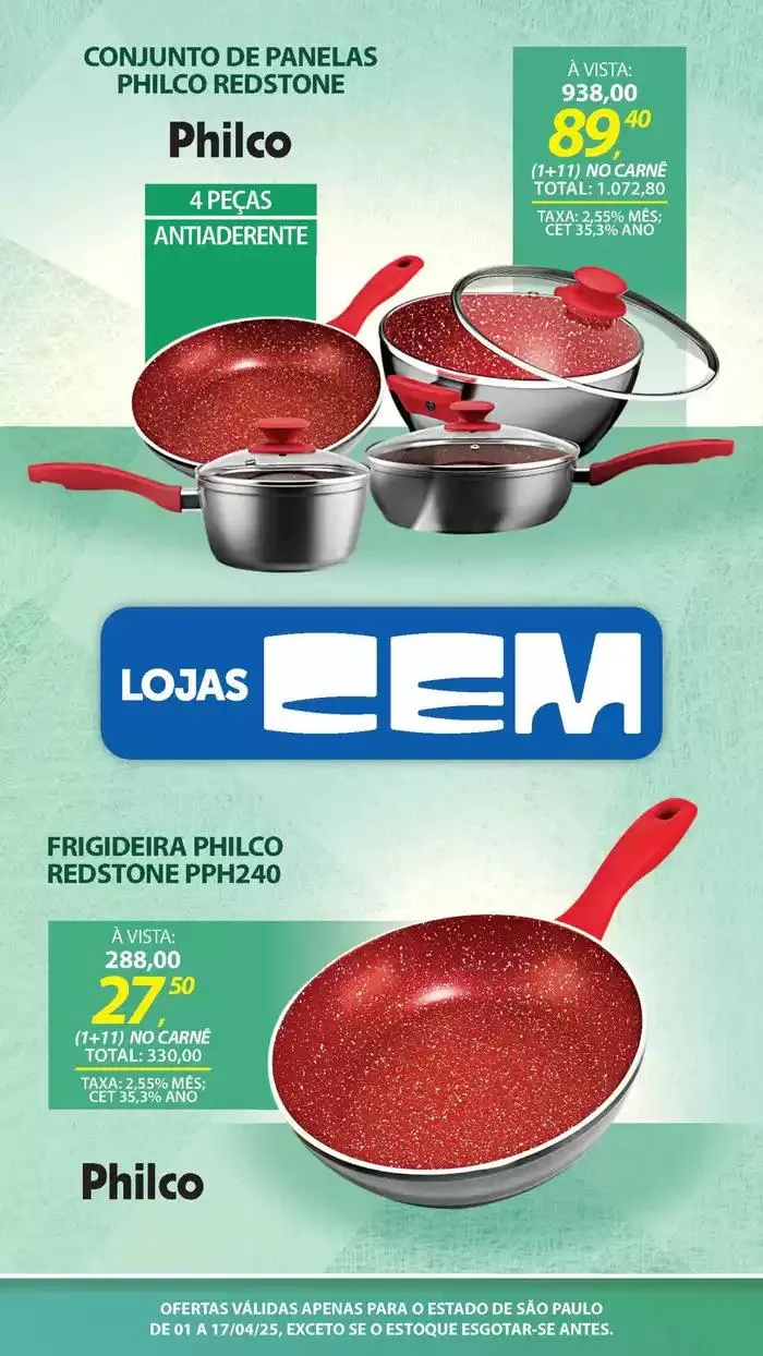 Encarte de Encarte Lojas Cem 3 de abril até 17 de abril 2025 - Pagina 77