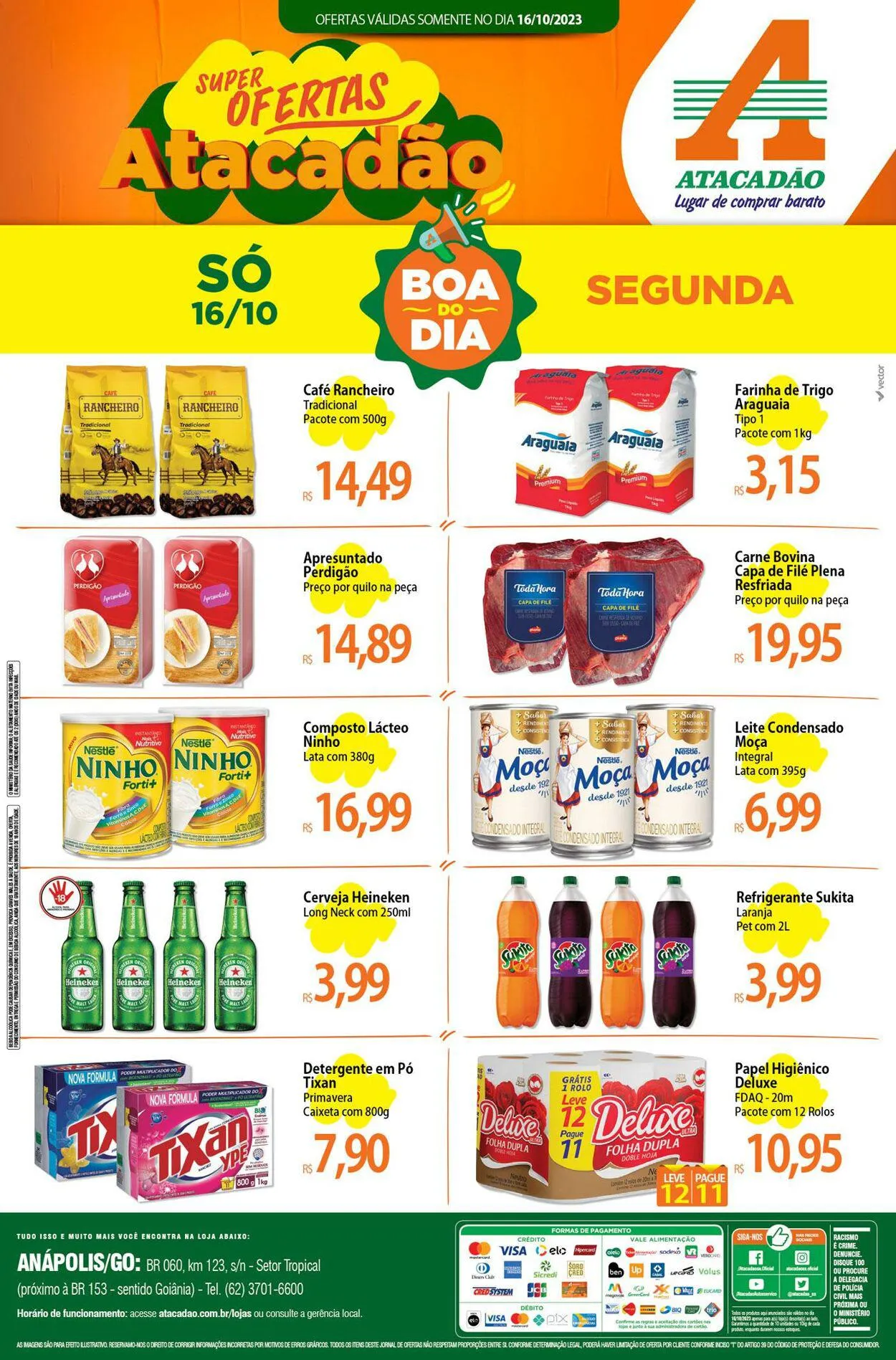 Encarte de Atacadão - GO - Anápolis 16 de outubro até 16 de outubro 2023 - Pagina 1