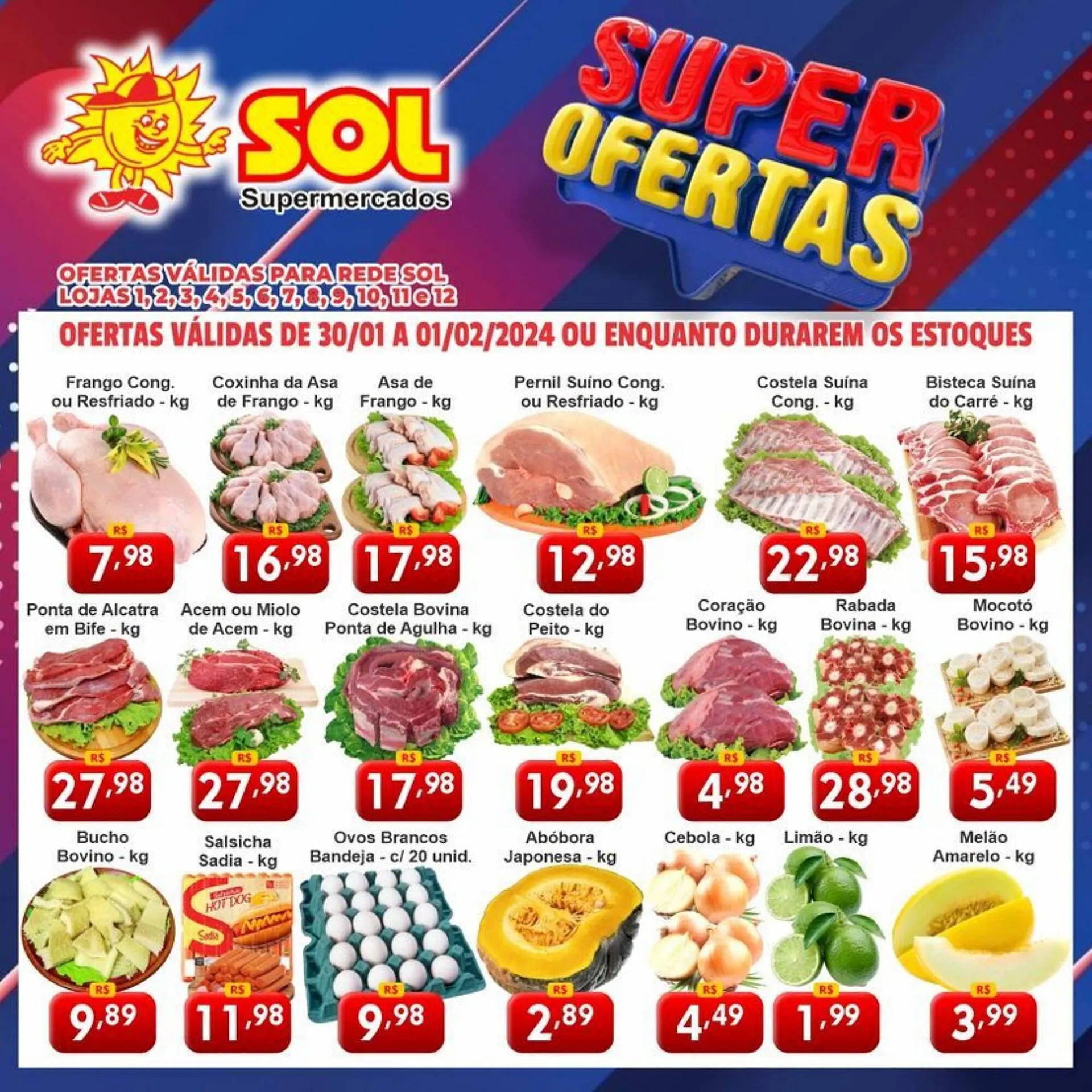 Encarte de Catálogo Sol Supermercados 30 de janeiro até 1 de fevereiro 2024 - Pagina