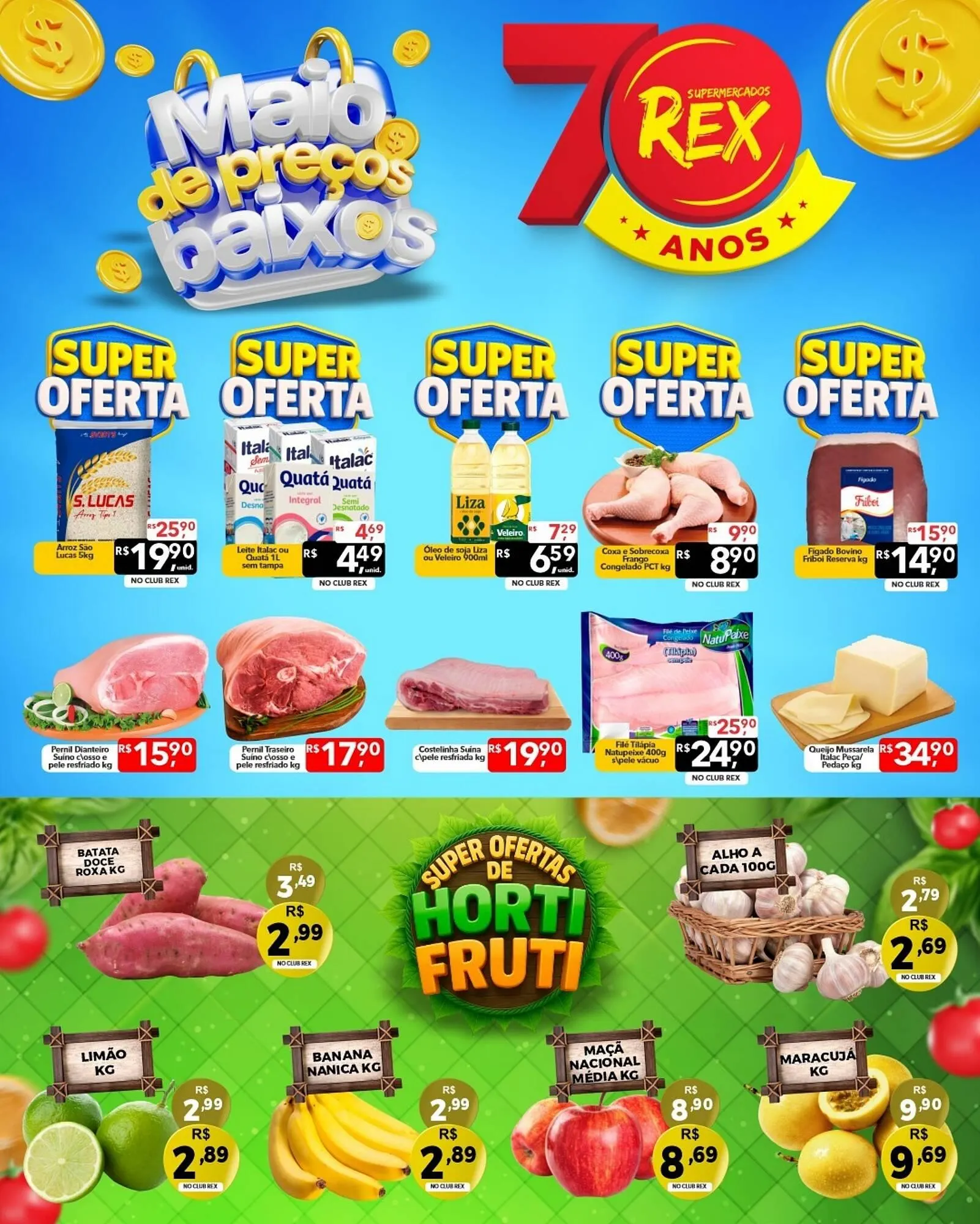 Encarte de Catálogo Supermercados Rex 13 de maio até 14 de maio 2025 - Pagina 1