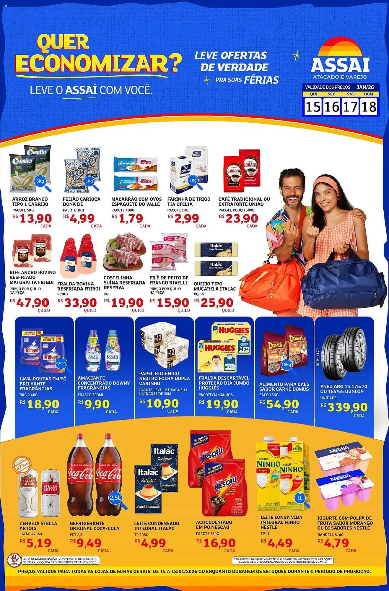 Encarte de Encarte Assaí Atacadista 15 de janeiro até 18 de janeiro 2026 - Pagina 1
