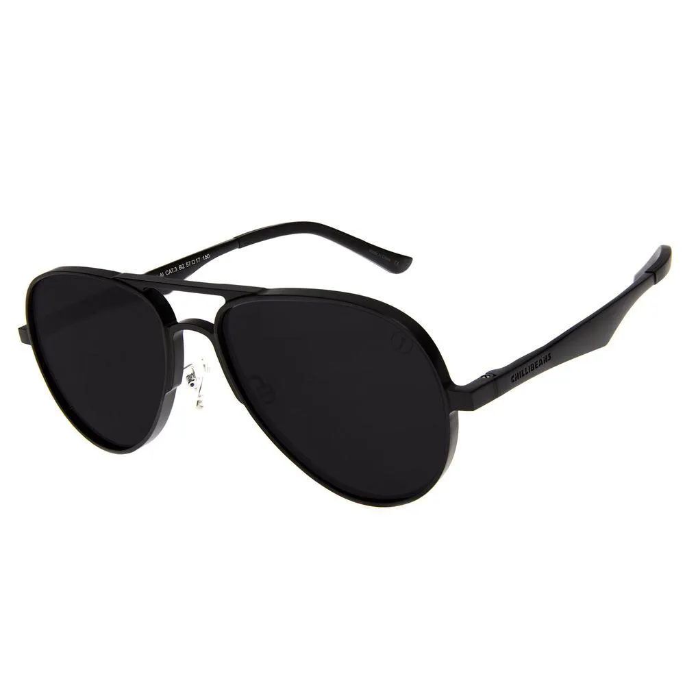Óculos de Sol Masculino Chilli Beans Aviador Polarizado Preto - OC.AL.0276.0101 M