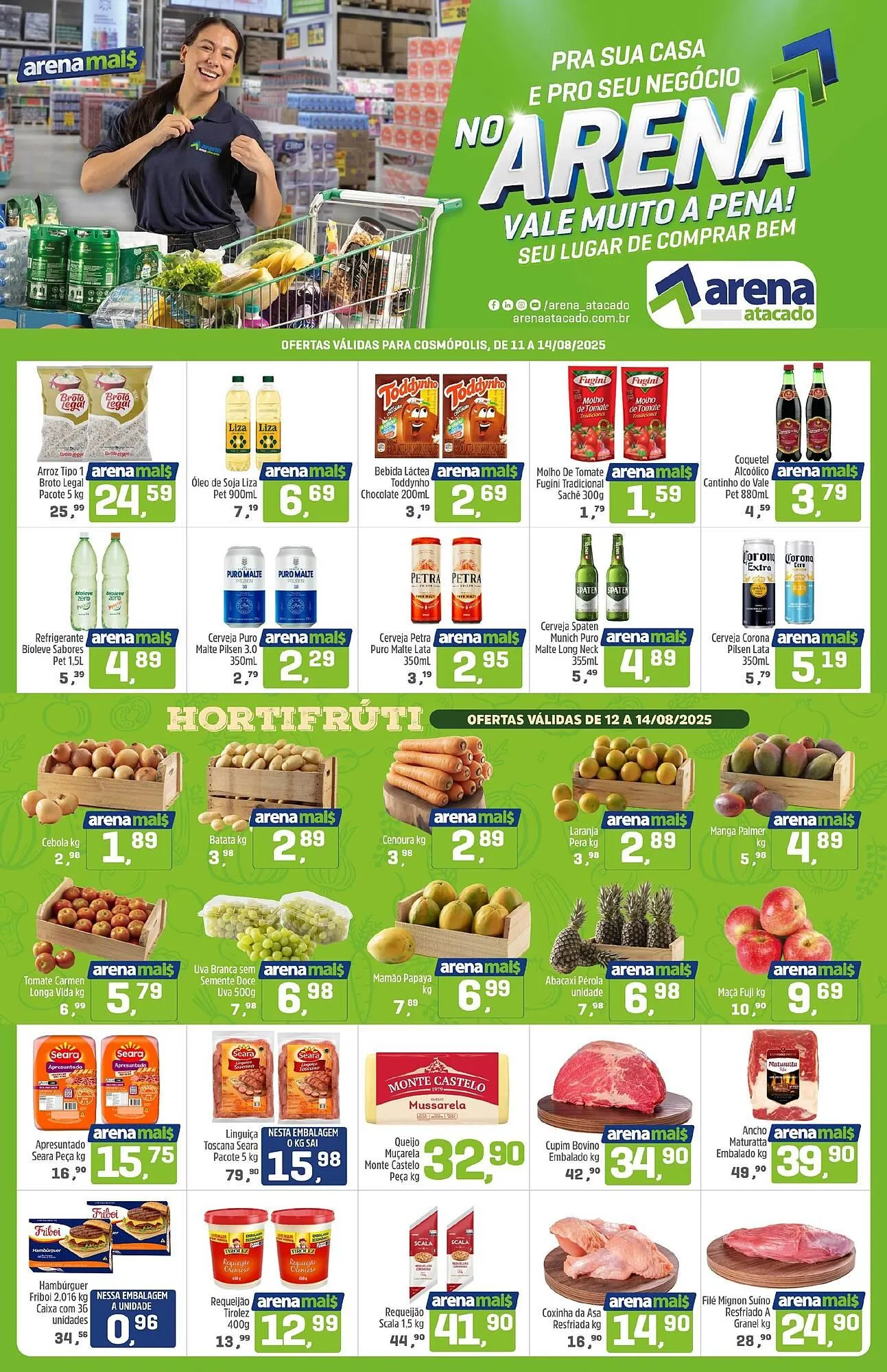 Encarte de Catálogo Arena Atacado 11 de agosto até 14 de agosto 2025 - Pagina 1