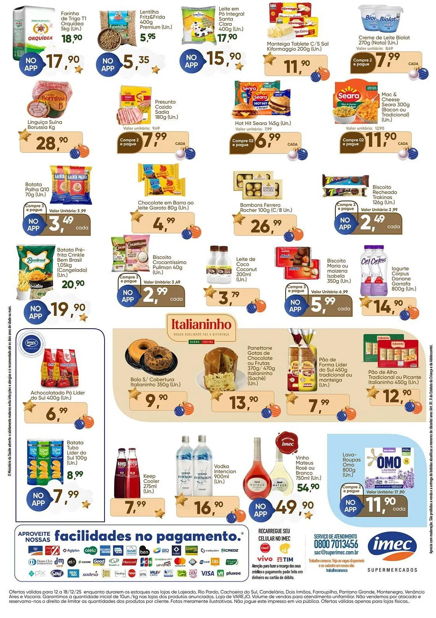 Encarte de Catálogo Imec Supermercados 12 de dezembro até 18 de dezembro 2025 - Pagina 2
