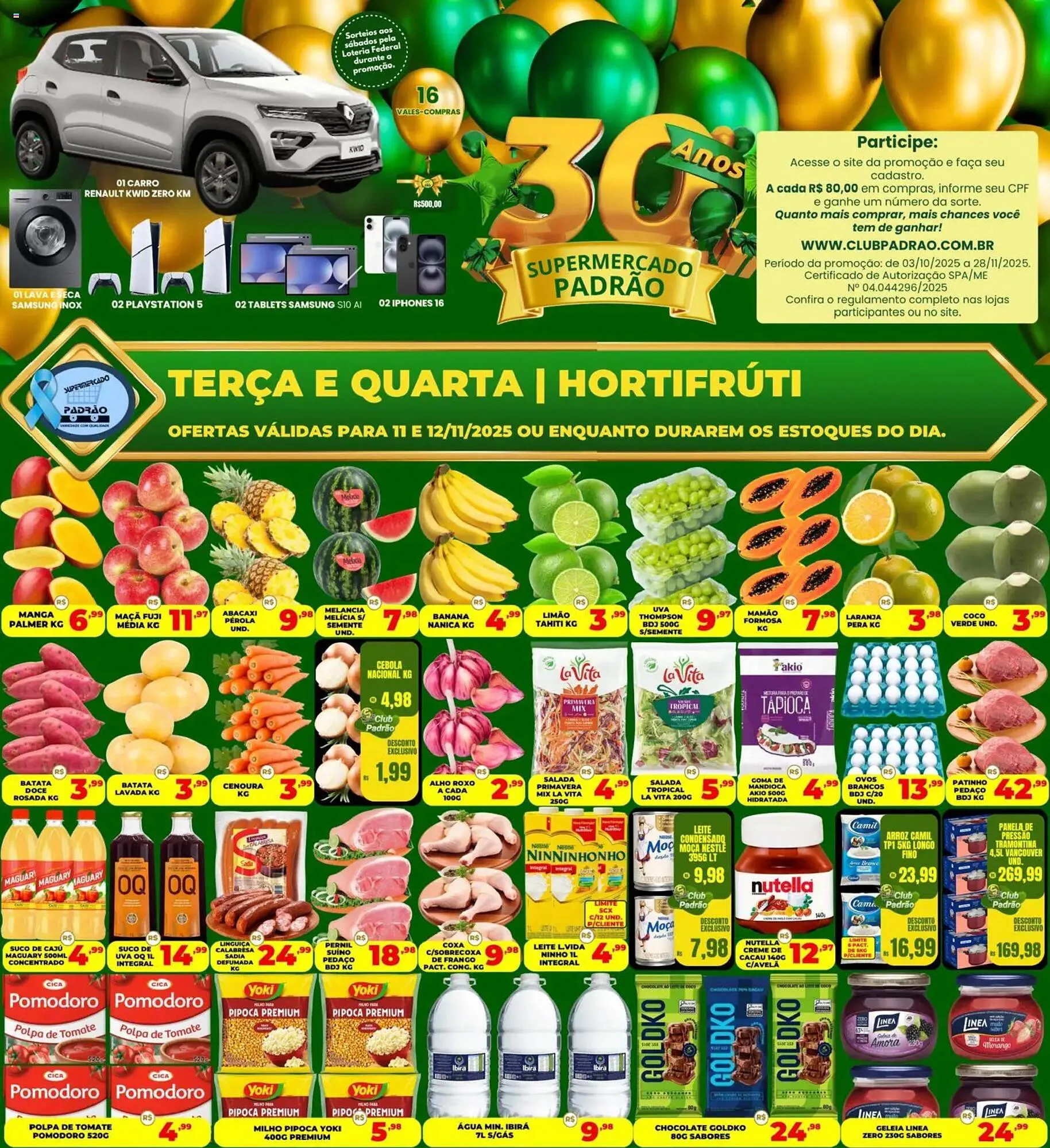 Encarte de Folheto Supermercado Padrão 11 de novembro até 13 de novembro 2025 - Pagina 1