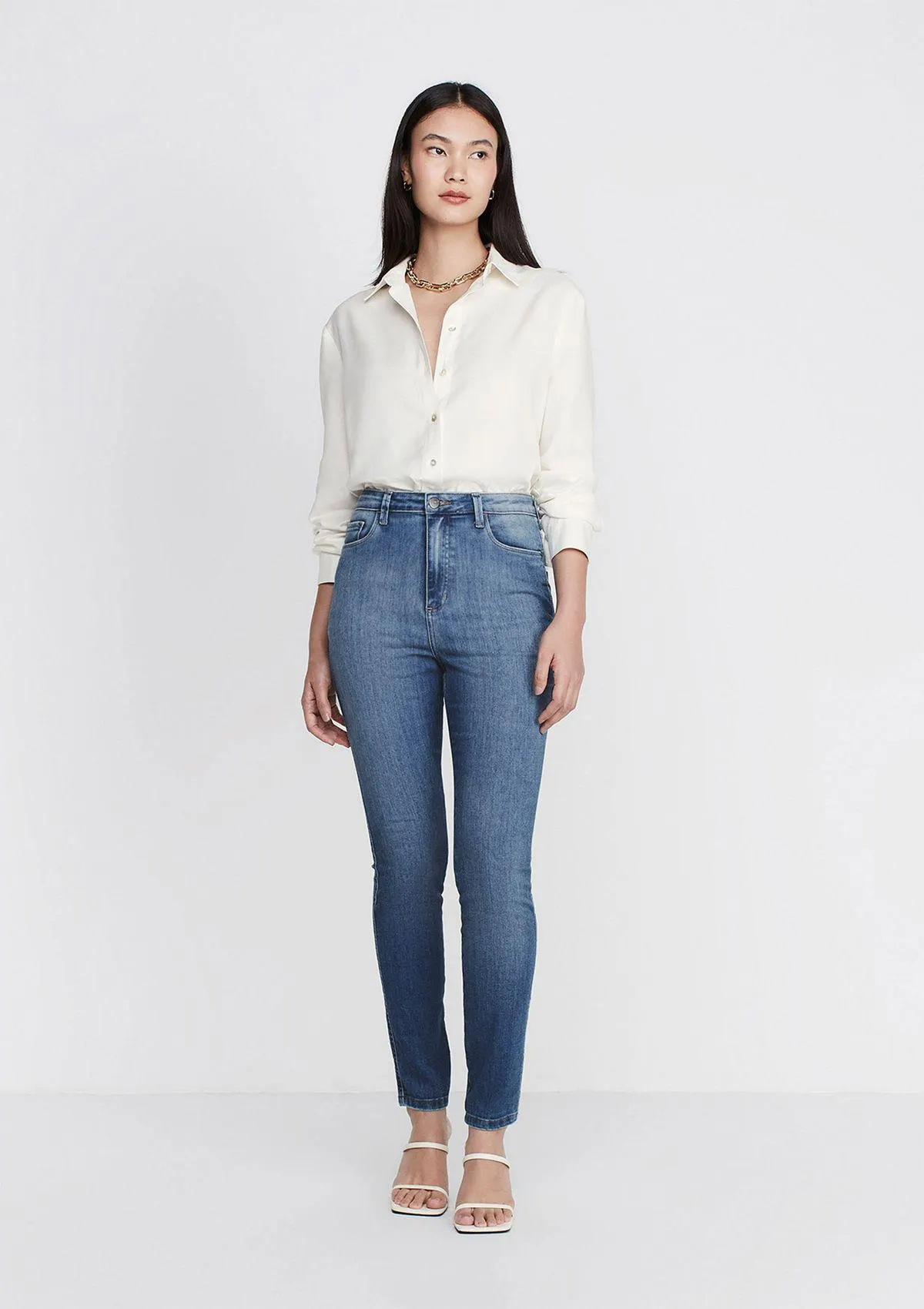 Calça Jeans Super Skinny Cintura Alta - Azul