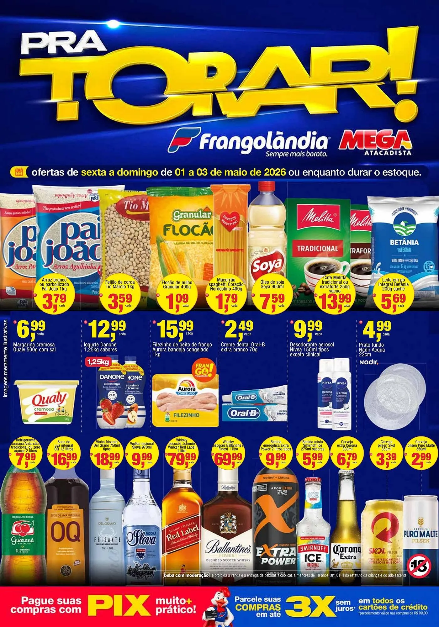 Encarte de Encarte Frangolândia 1 de maio até 3 de maio 2026 - Pagina 1