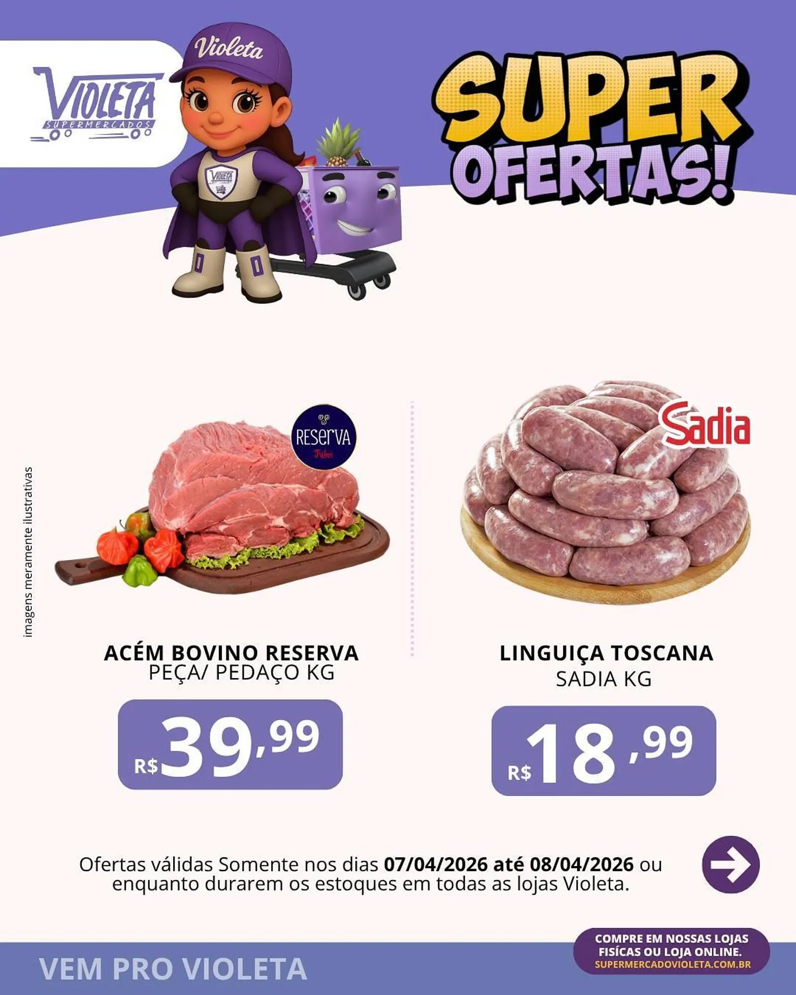 Encarte de Catálogo Violeta Supermercados 7 de abril até 8 de abril 2026 - Pagina 4