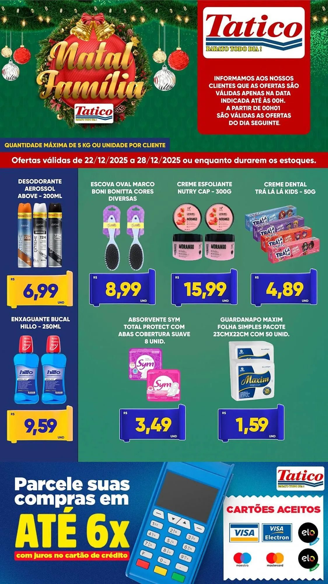 Encarte de Tabloide Tatico 22 de dezembro até 28 de dezembro 2025 - Pagina 3