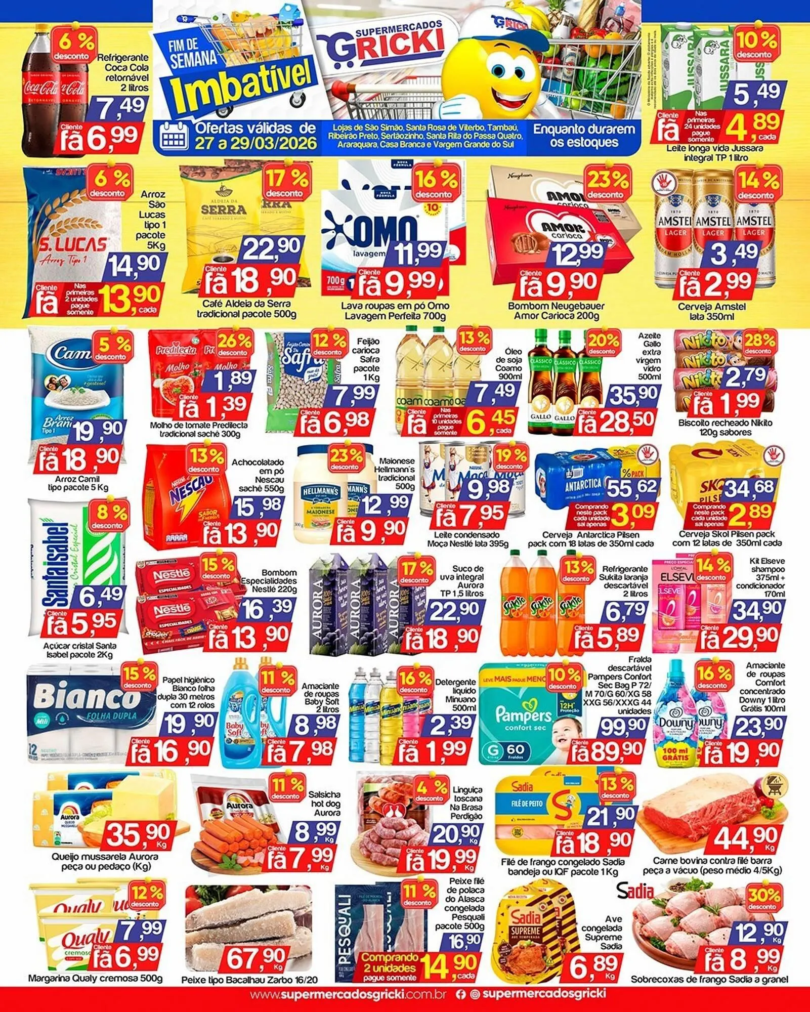 Encarte de Catálogo Supermercados Gricki 27 de março até 29 de março 2026 - Pagina 1