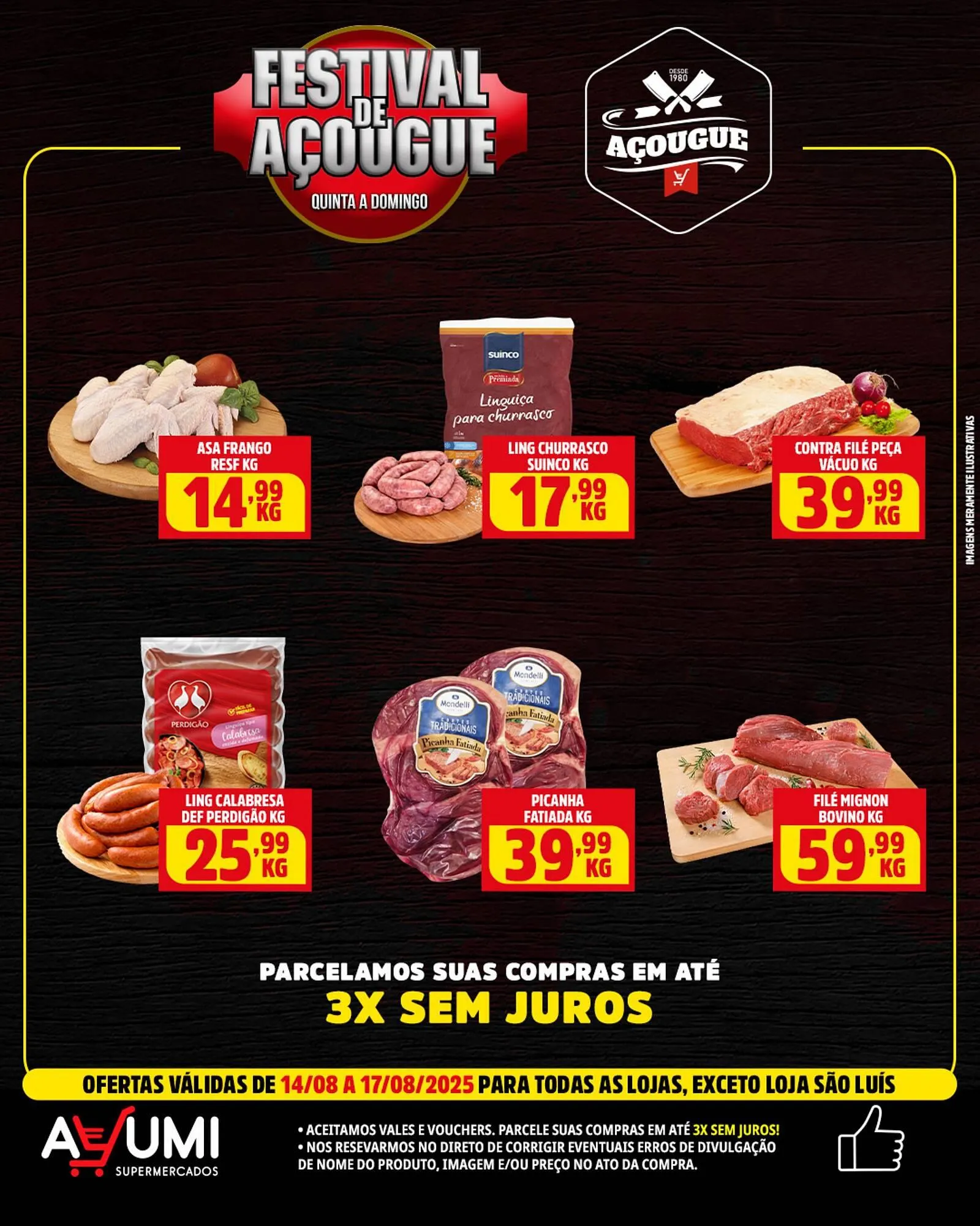 Encarte de Catálogo Ayumi Supermercados 14 de agosto até 17 de agosto 2025 - Pagina 1