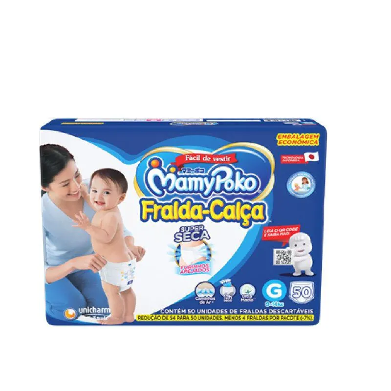 Fralda Calça Mamypoko Super Seca Hiper Tamanho G Com 50 Unidades