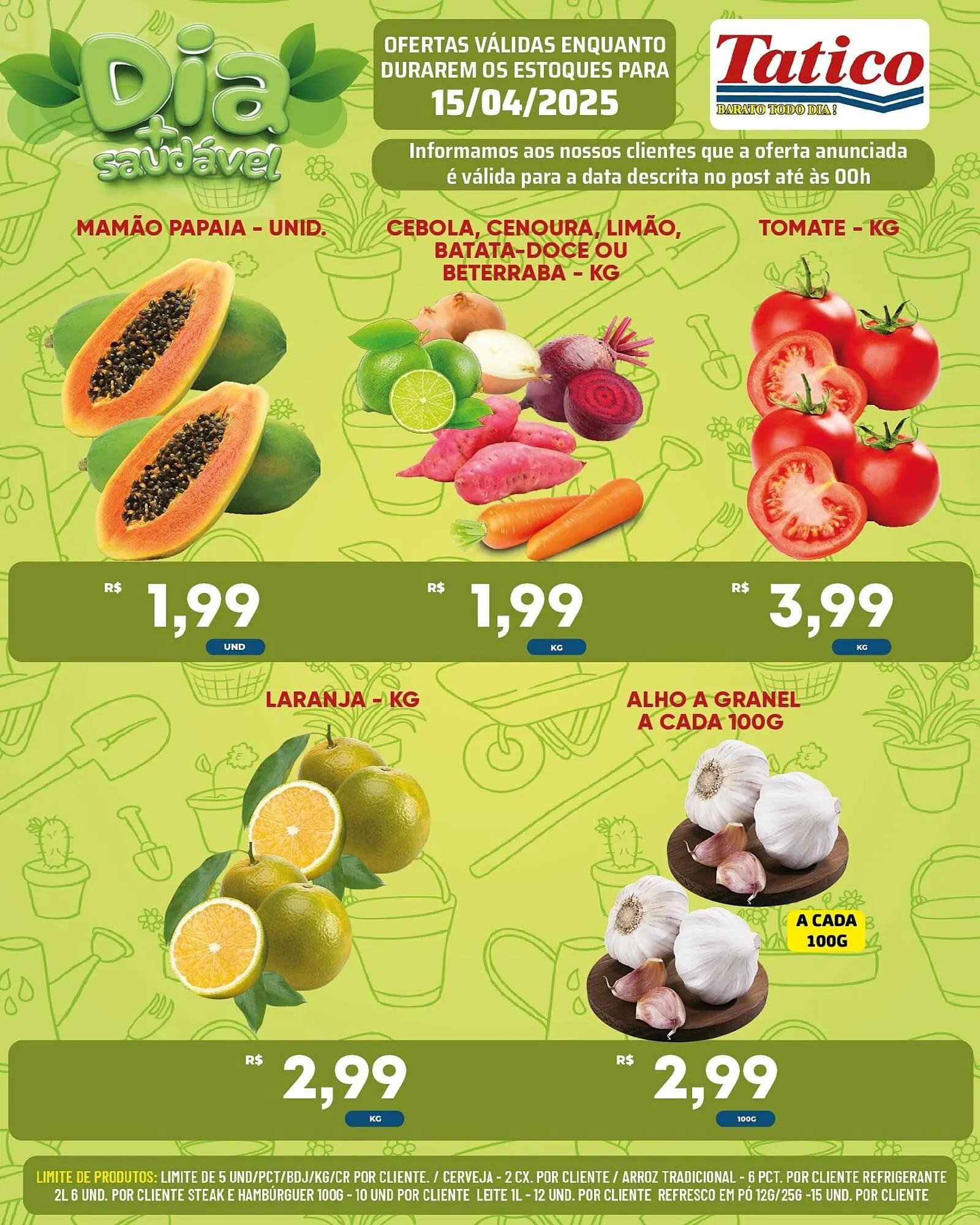 Encarte de Catálogo Tatico 14 de abril até 15 de abril 2025 - Pagina 1