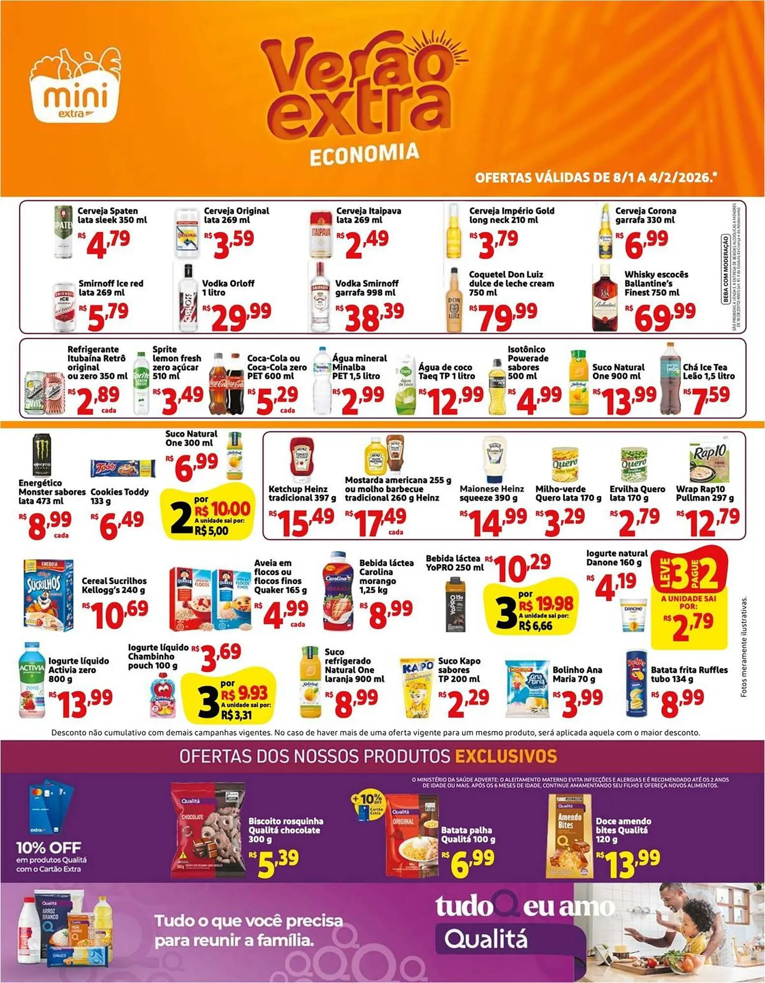 Encarte de Folheto Mini Extra 8 de janeiro até 4 de fevereiro 2026 - Pagina 1