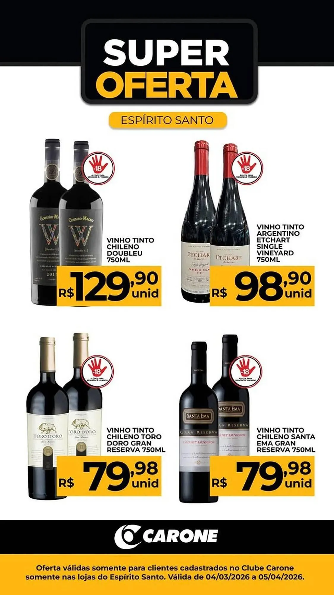 Encarte de Encarte Carone 11 de março até 5 de abril 2026 - Pagina 4