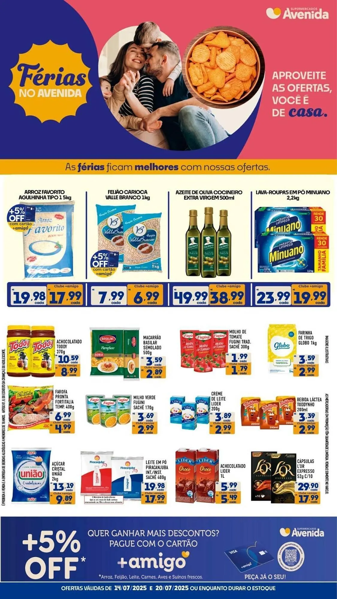 Encarte de Catálogo Supermercados Avenida 14 de julho até 20 de julho 2025 - Pagina 1